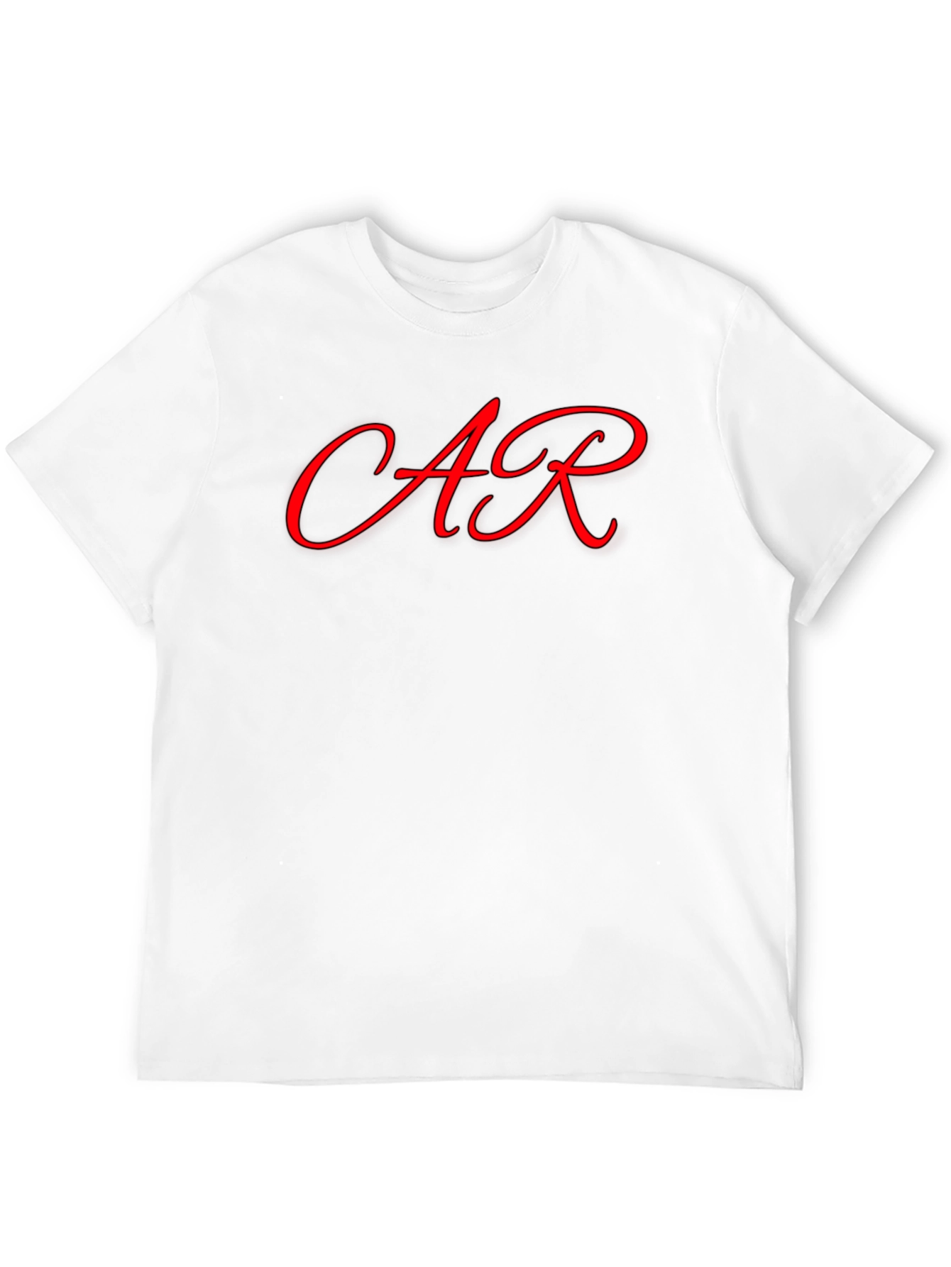 Black T-Shirt with Red AR Lettering