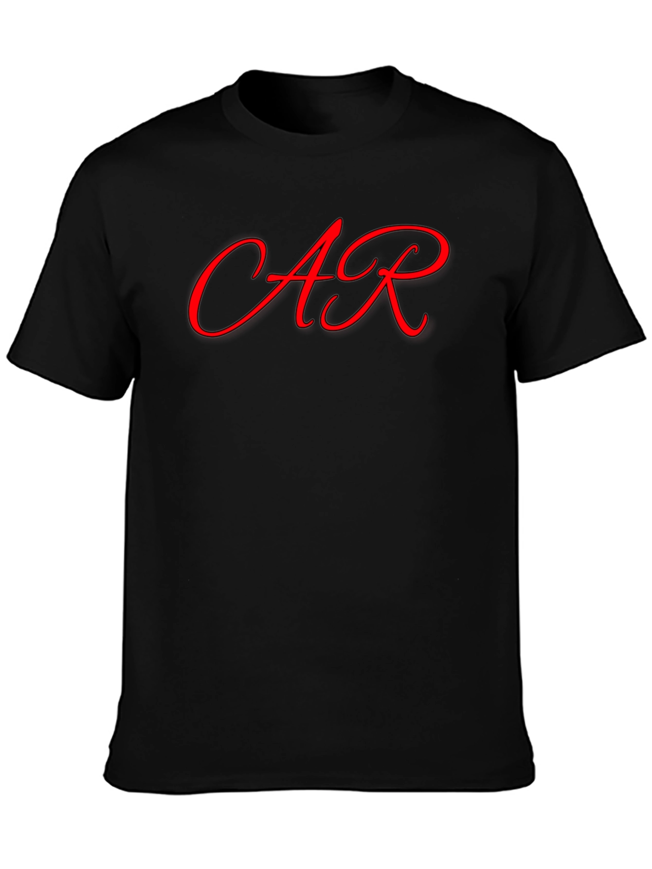 Black T-Shirt with Red AR Lettering