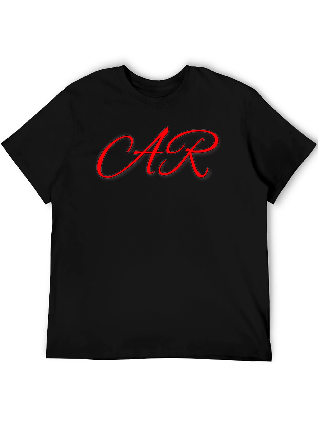 Black T-Shirt with Red AR Lettering