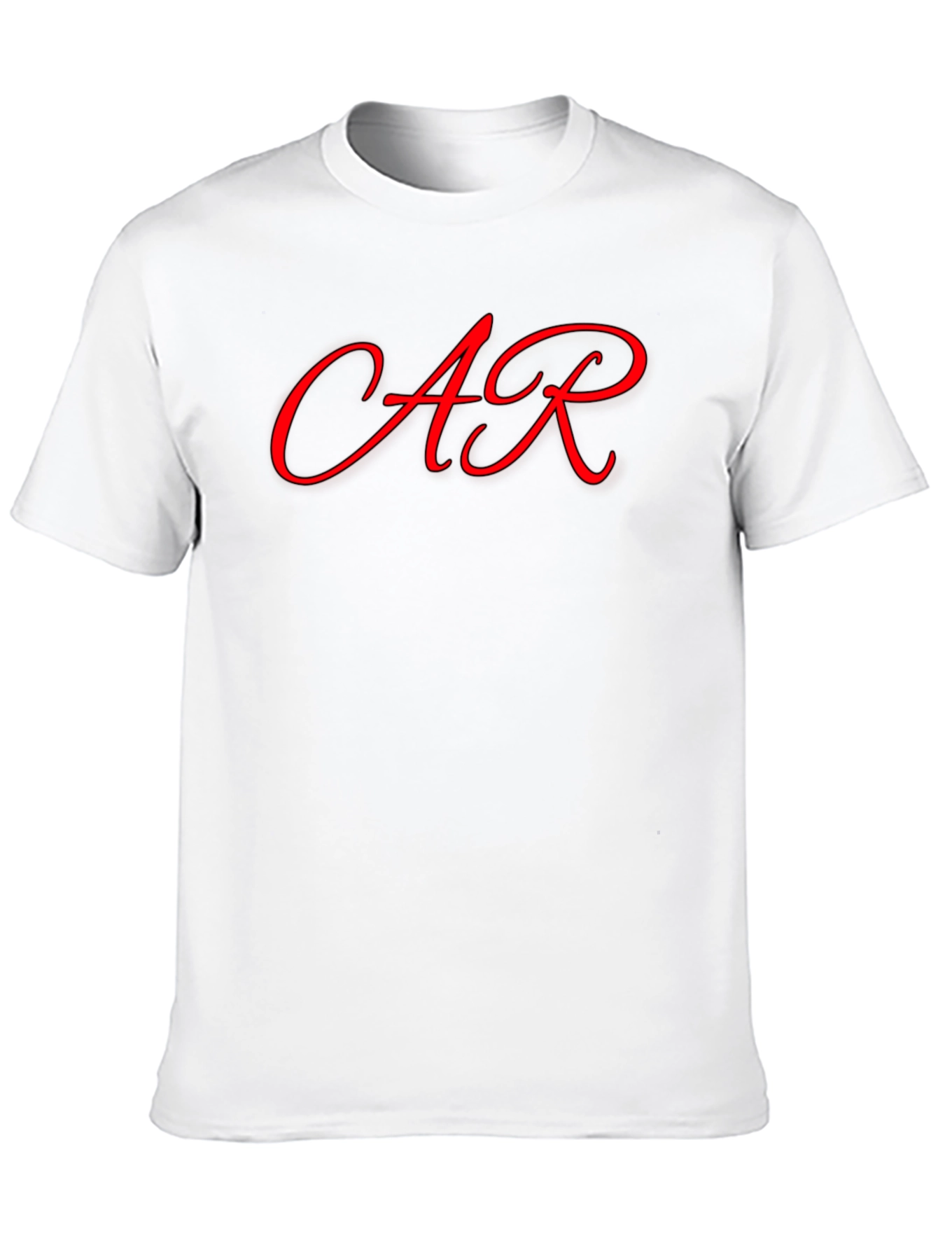 Black T-Shirt with Red AR Lettering