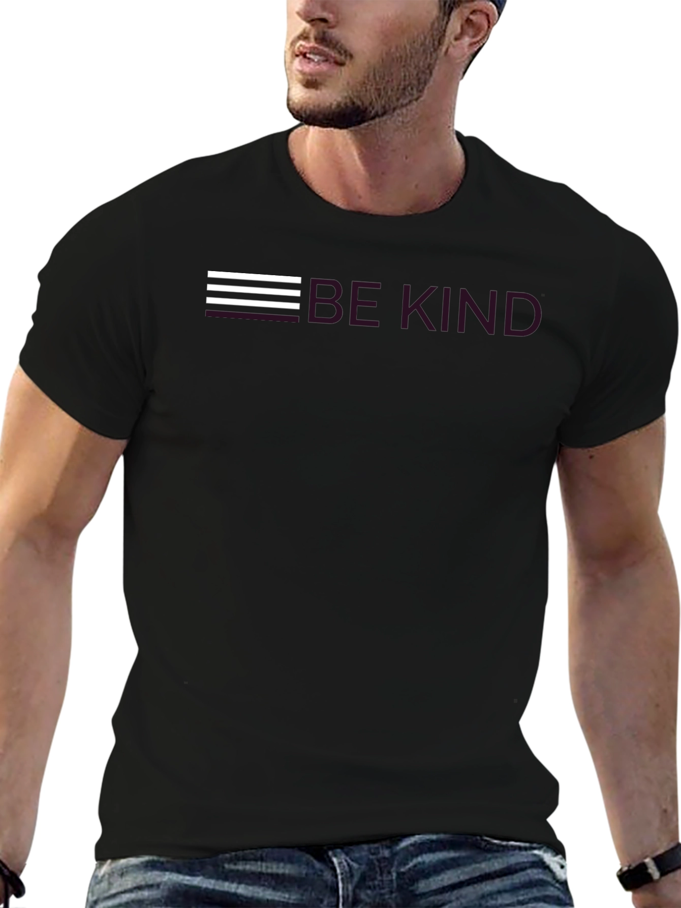 Be Kind Graphic Tee - Black Crew Neck