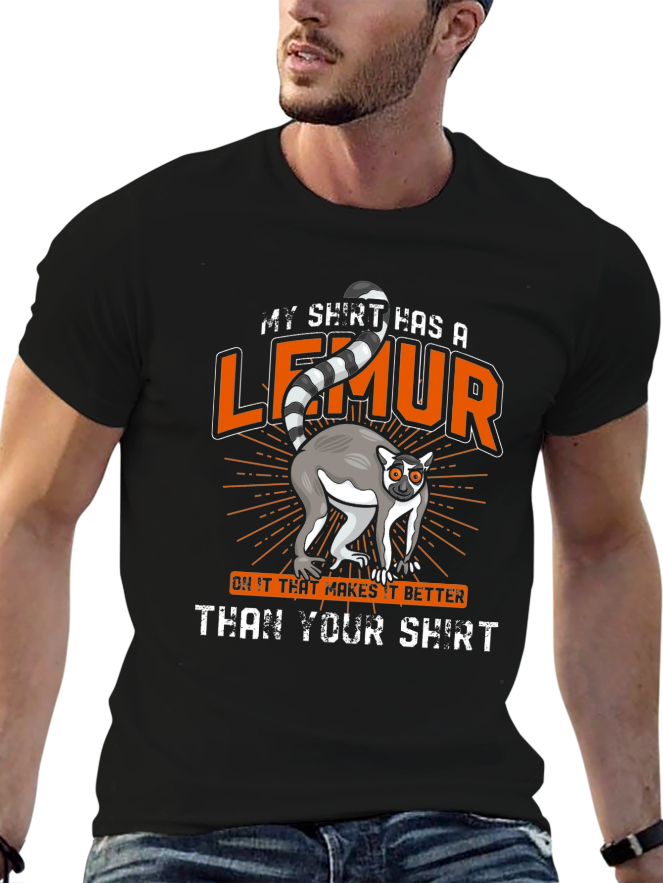 Lemur Graphic T-Shirt - Funny Animal Tee