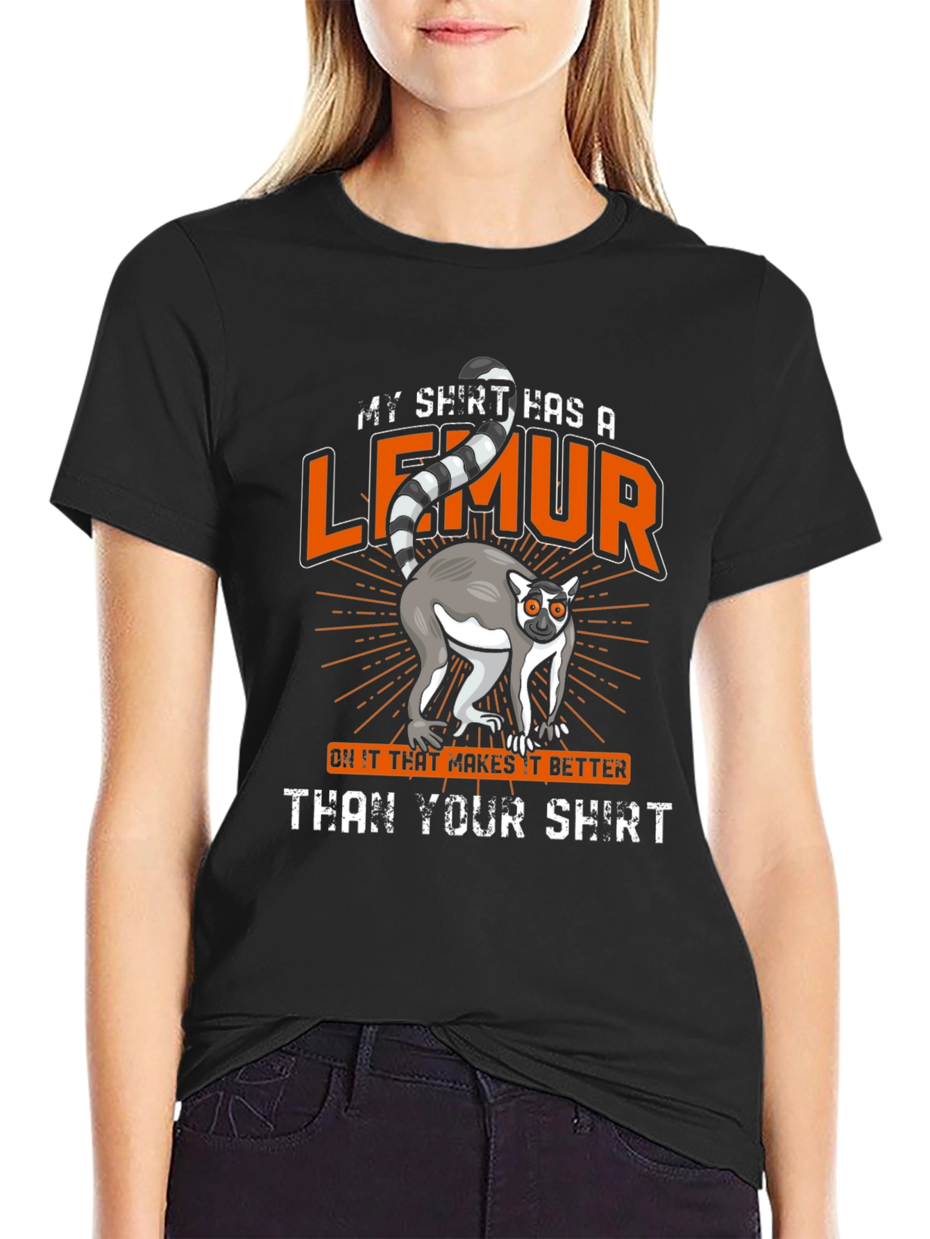 Lemur Graphic T-Shirt - Funny Animal Tee