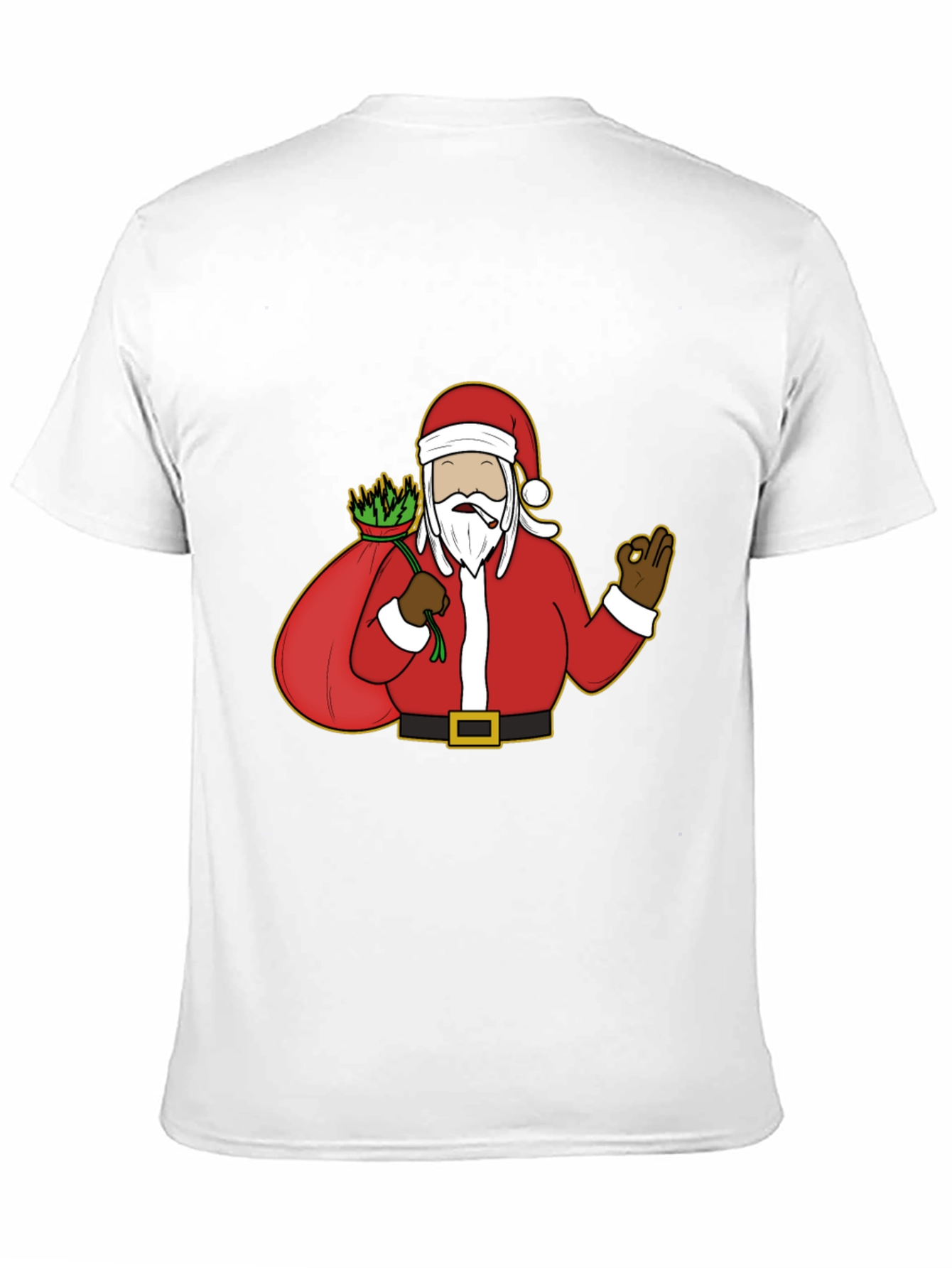 Santa Smoking Weed T-Shirt - Black