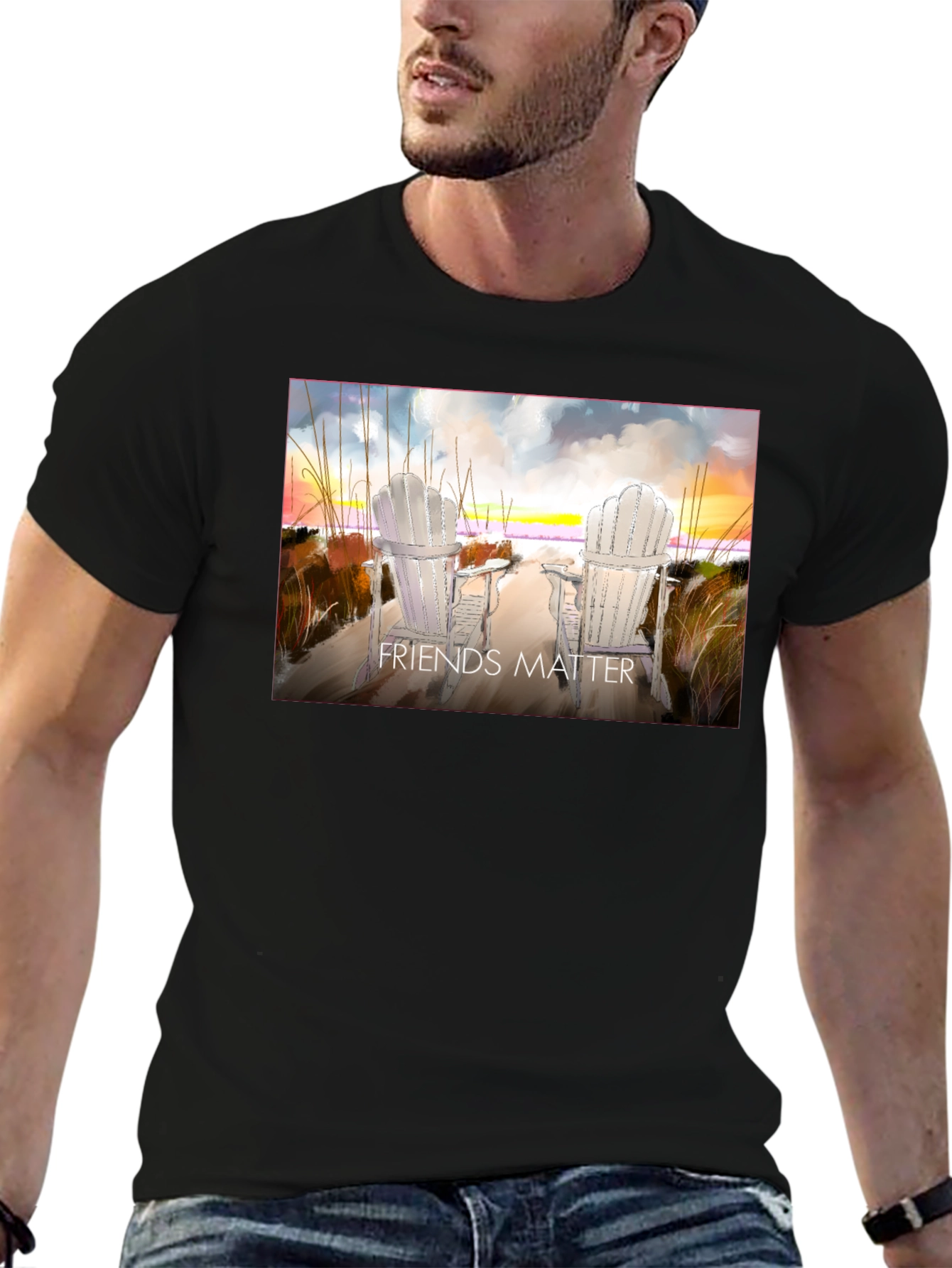 Friends Matter Beach Chair T-Shirt