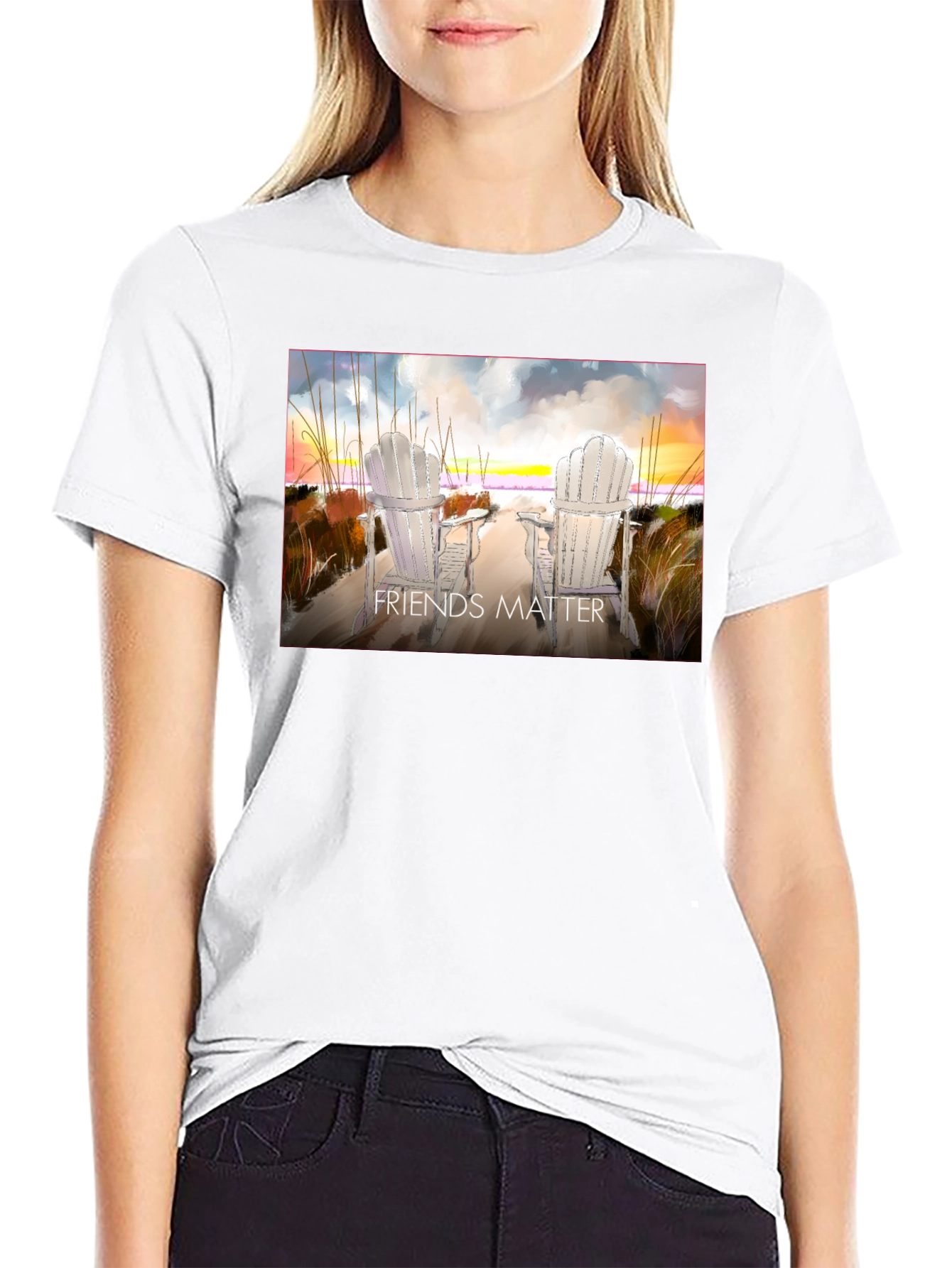 Friends Matter Beach Chair T-Shirt