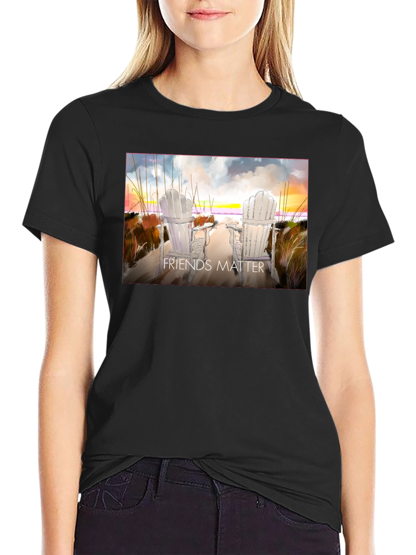 Friends Matter Beach Chair T-Shirt