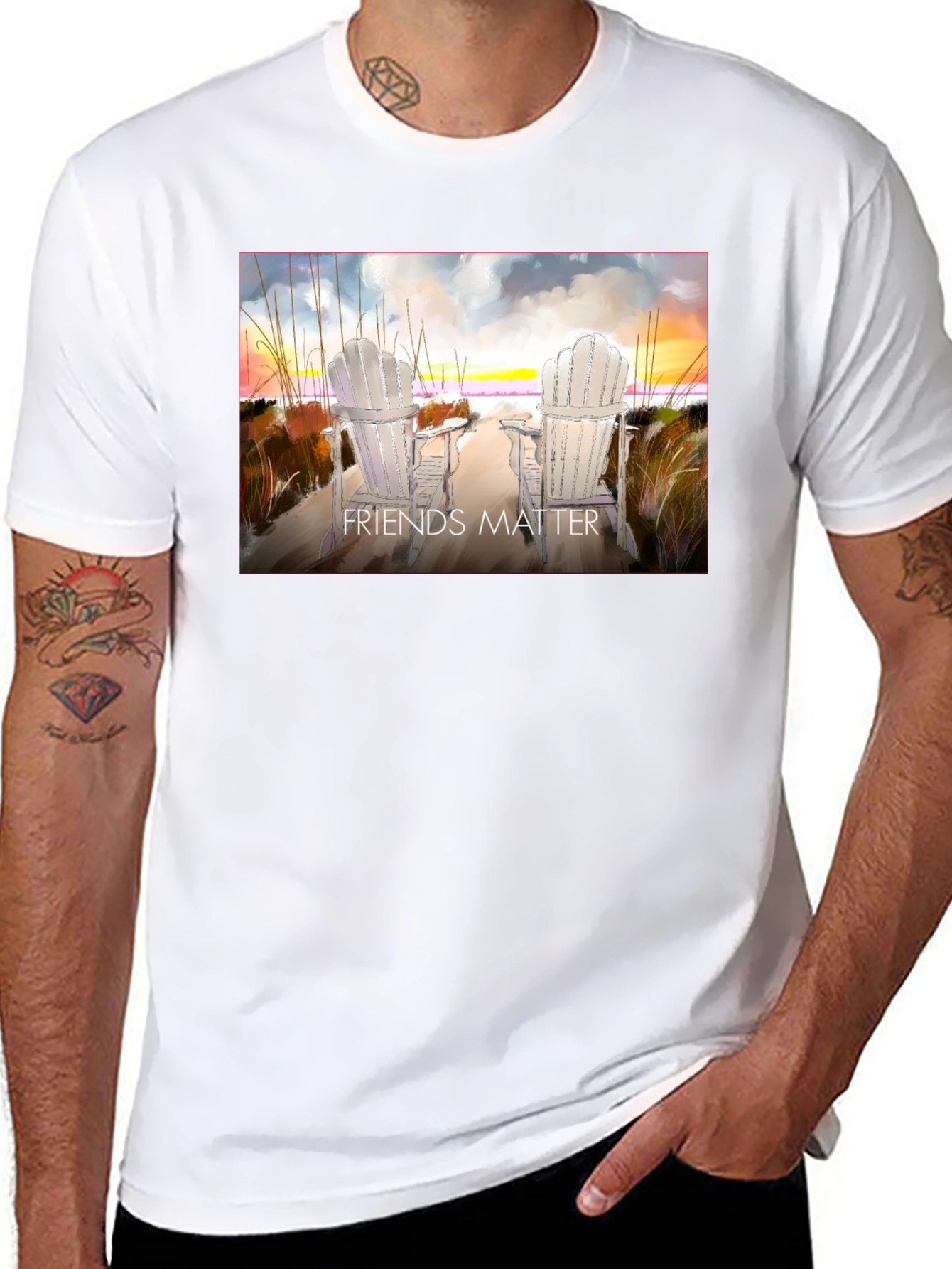 Friends Matter Beach Chair T-Shirt