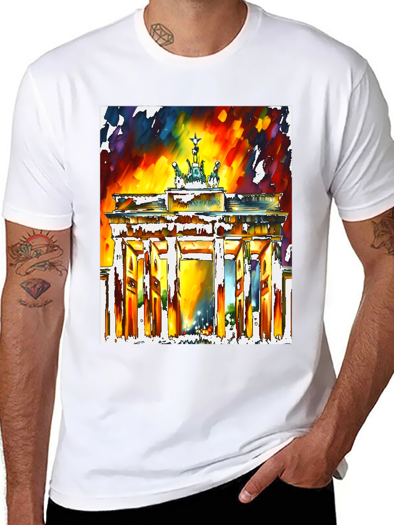 Berlin Brandenburg Gate Art Graphic T-Shirt