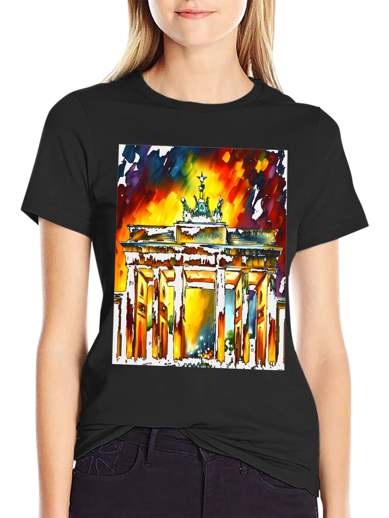 Berlin Brandenburg Gate Art Graphic T-Shirt