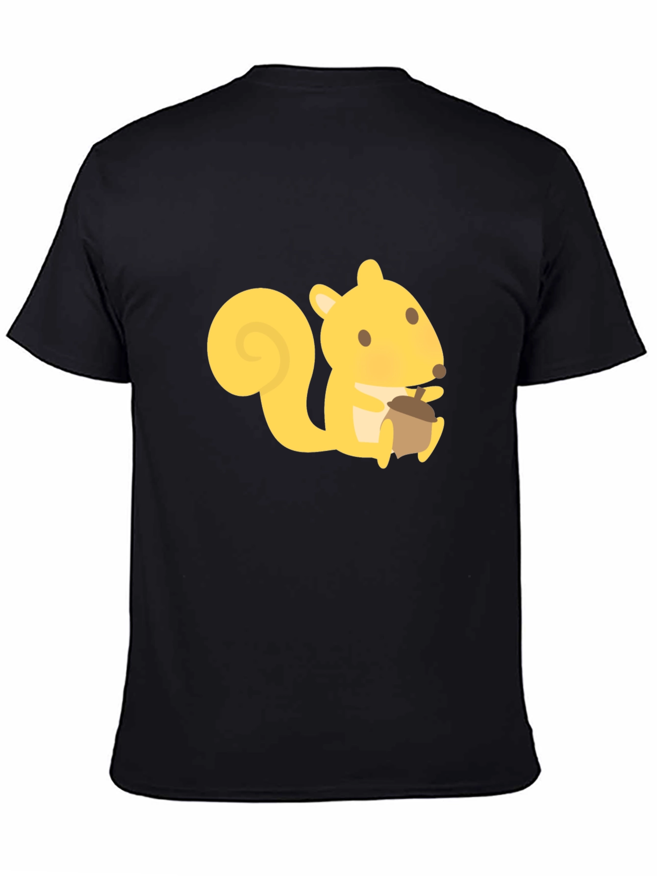Squirrel Graphic Tee - Black Crew Neck T-Shirt