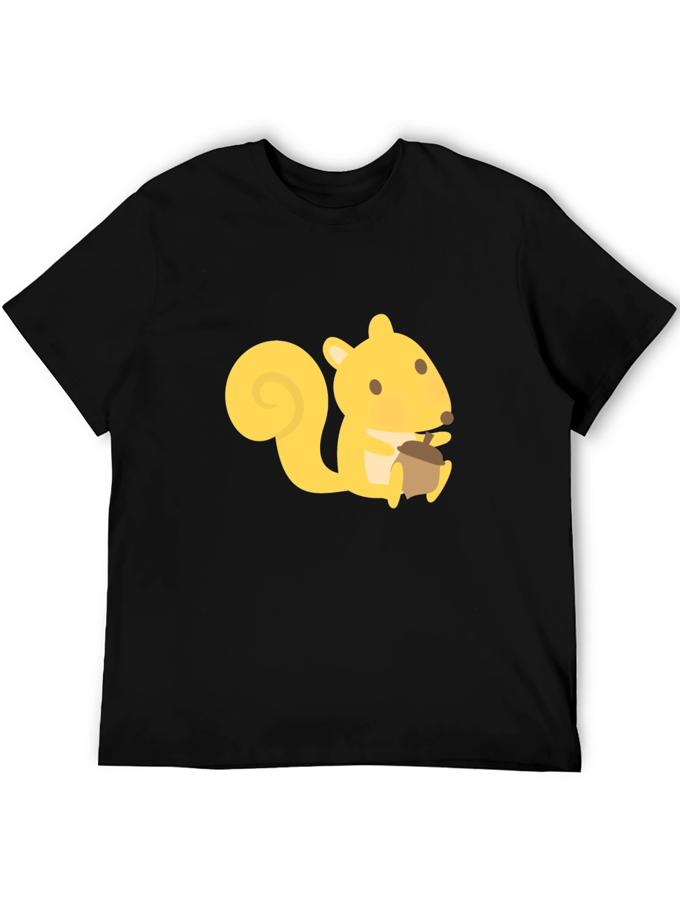 Squirrel Graphic Tee - Black Crew Neck T-Shirt