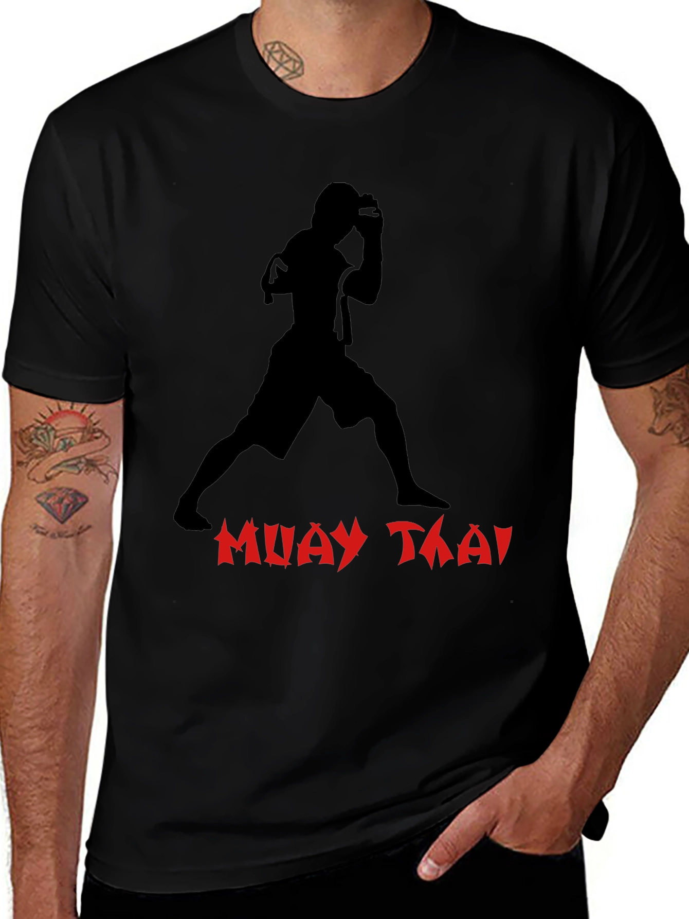 Muay Thai Graphic T-Shirt - Black Martial Arts Tee