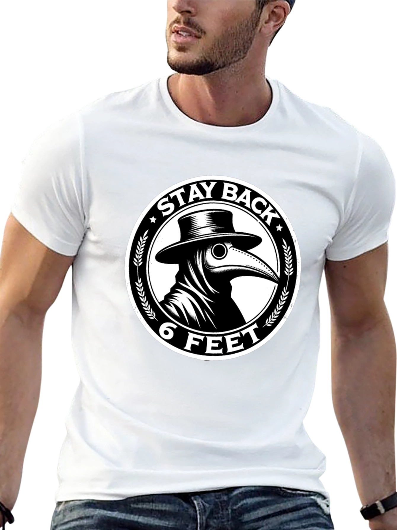 Stay Back 6 Feet Plague Doctor T-Shirt