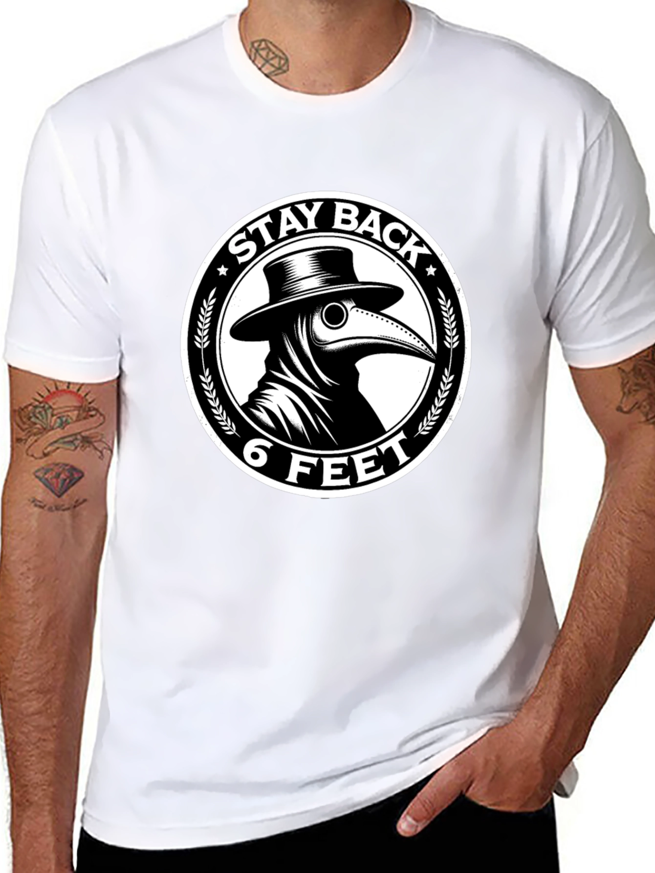 Stay Back 6 Feet Plague Doctor T-Shirt