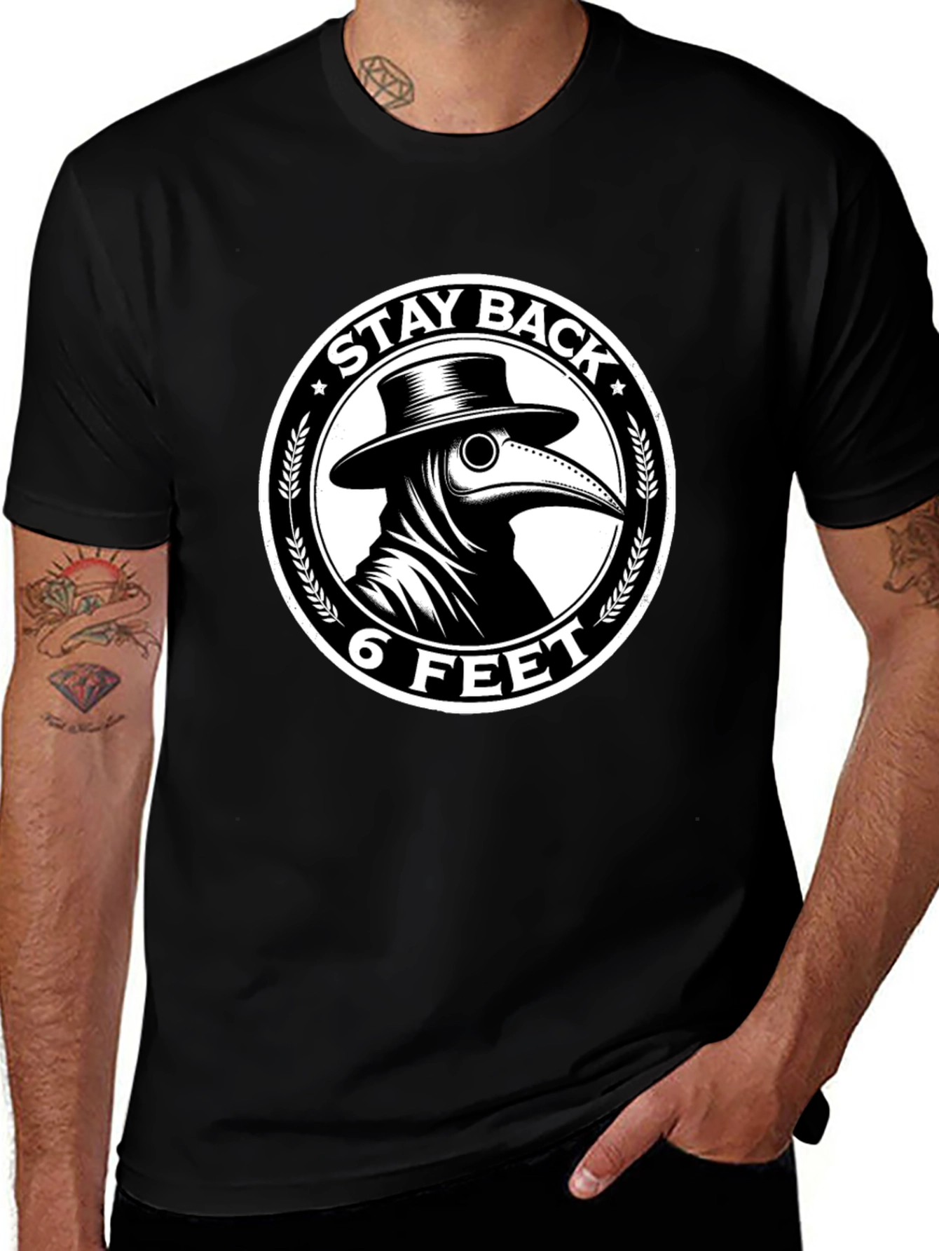 Stay Back 6 Feet Plague Doctor T-Shirt