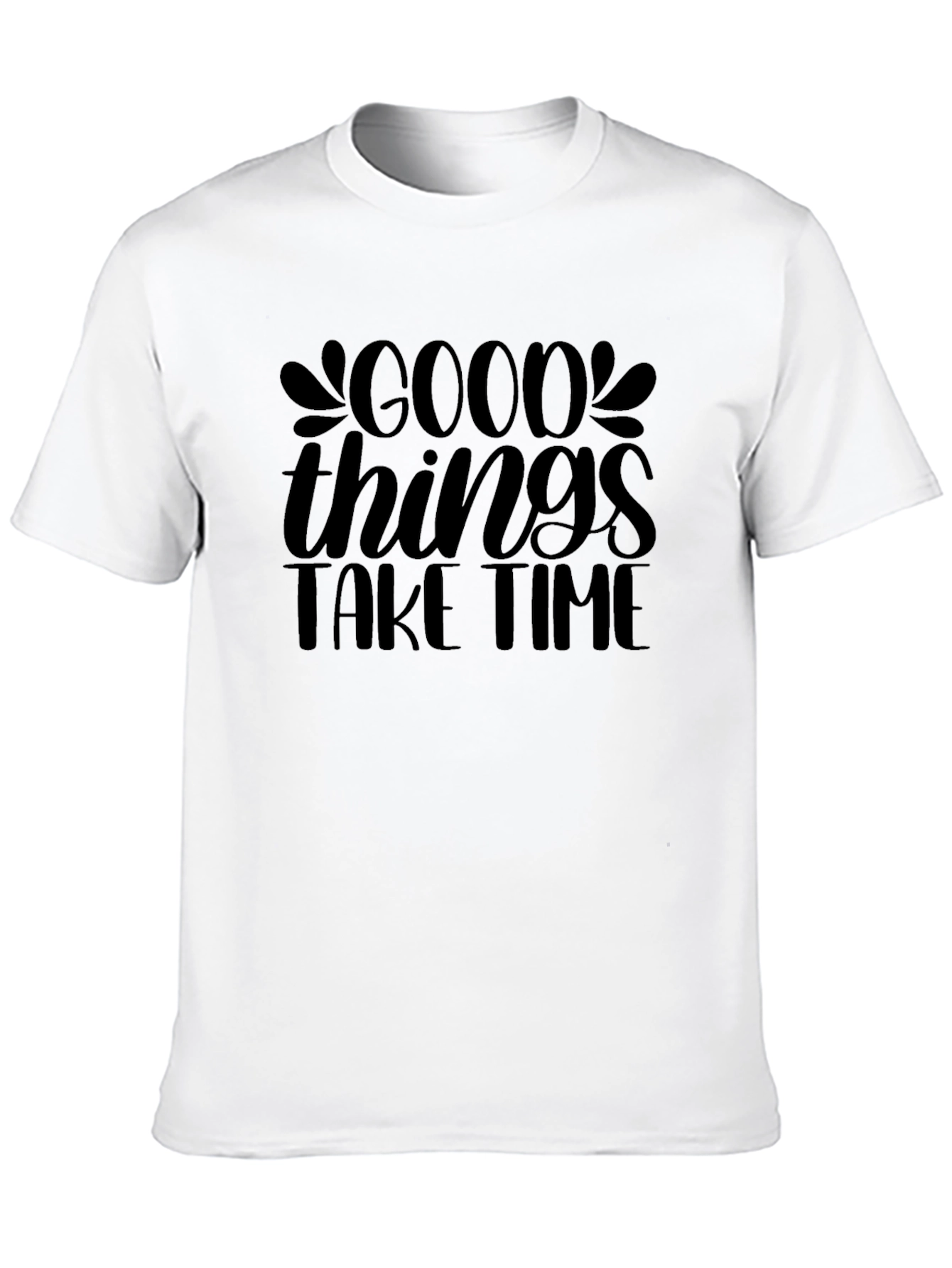 Good Things Take Time Black Tee