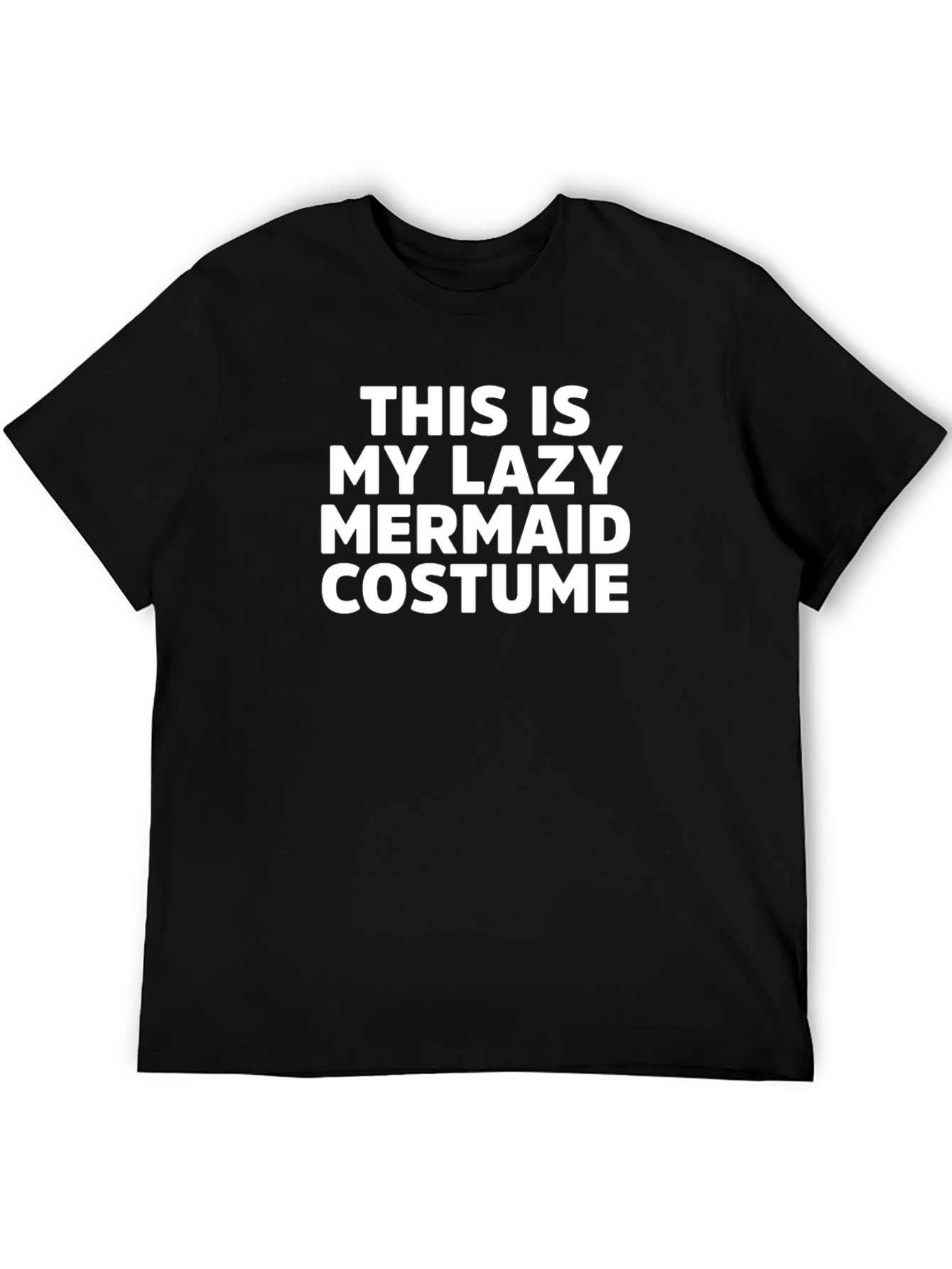 Lazy Mermaid Costume T-Shirt - Funny Halloween Tee