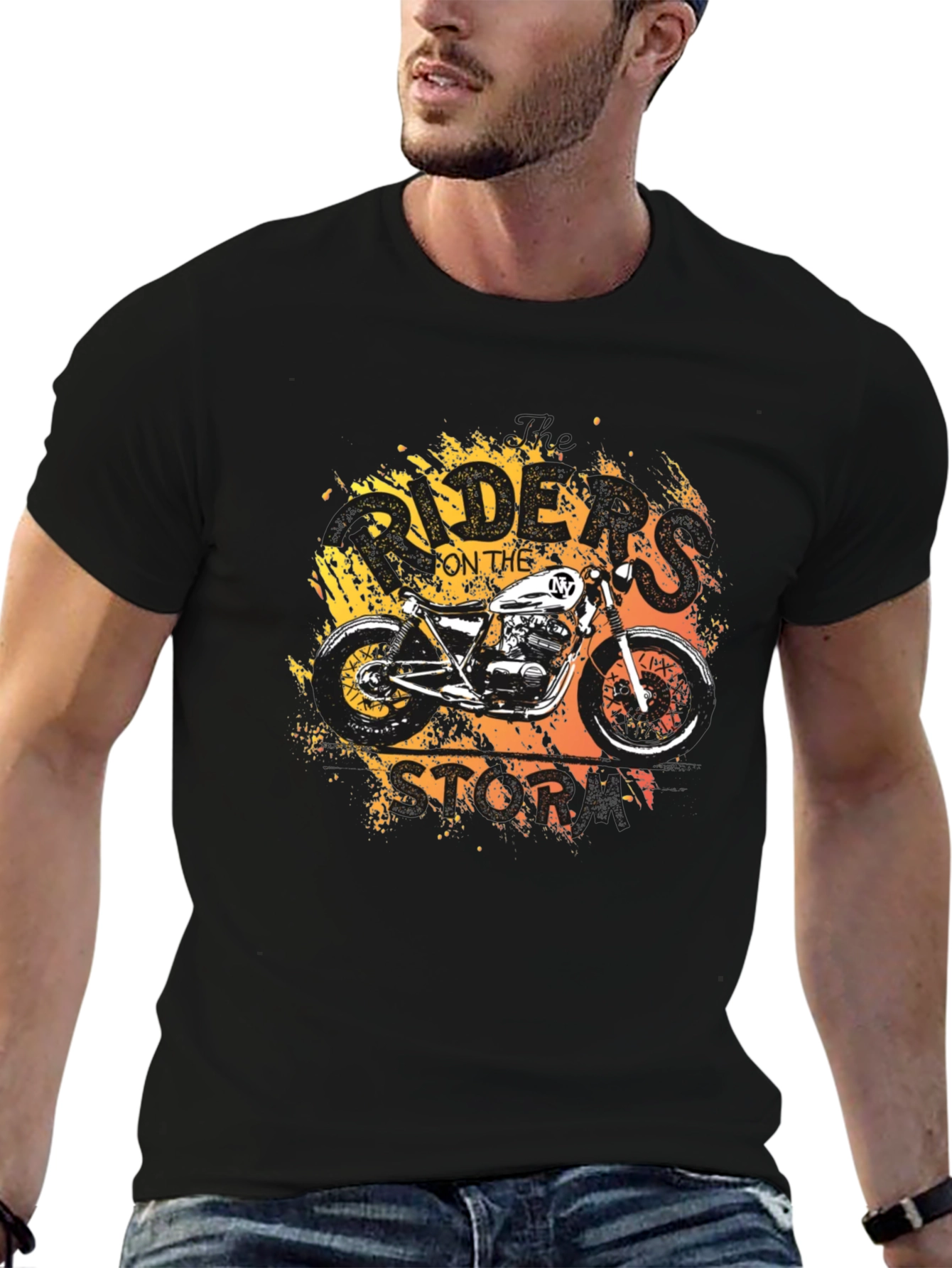 Riders On The Storm Motorcycle Graphic T-Shirt