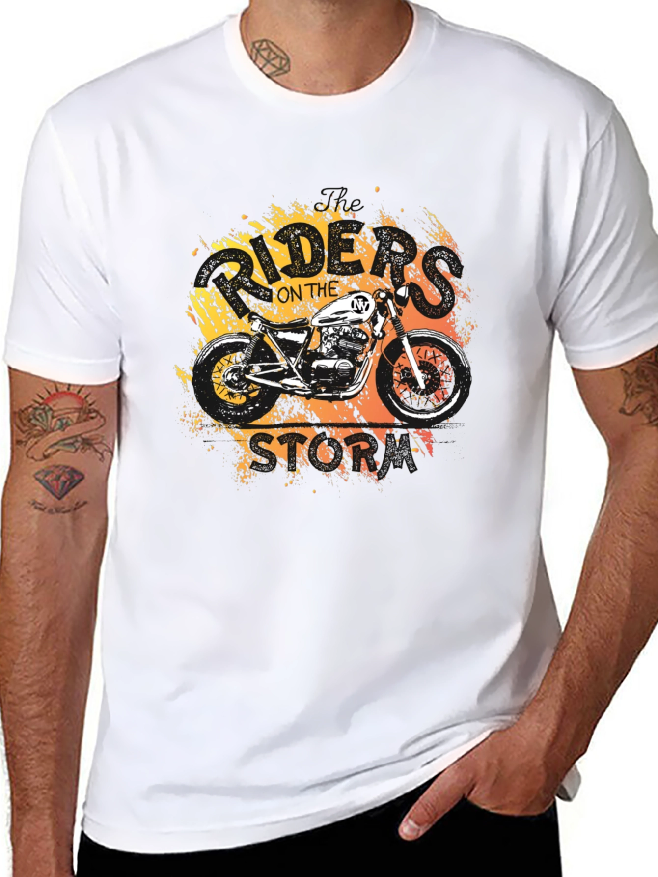 Riders On The Storm Motorcycle Graphic T-Shirt