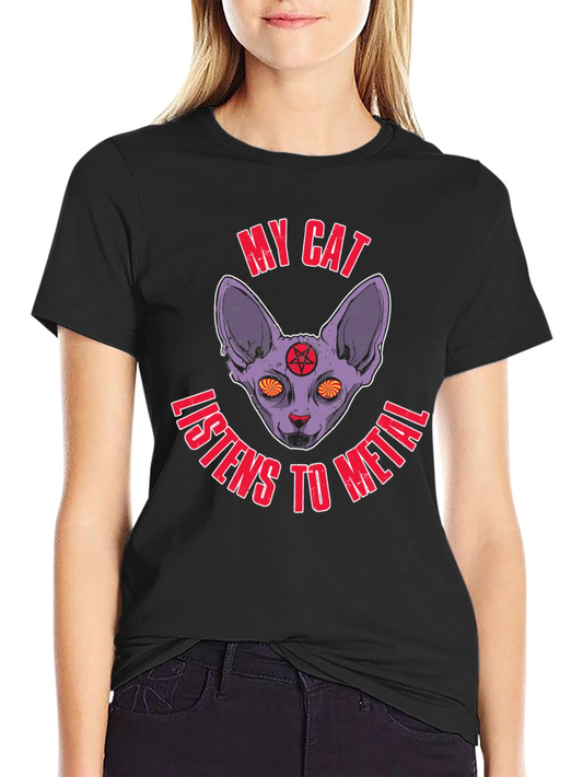 My Cat Listens to Metal T-Shirt