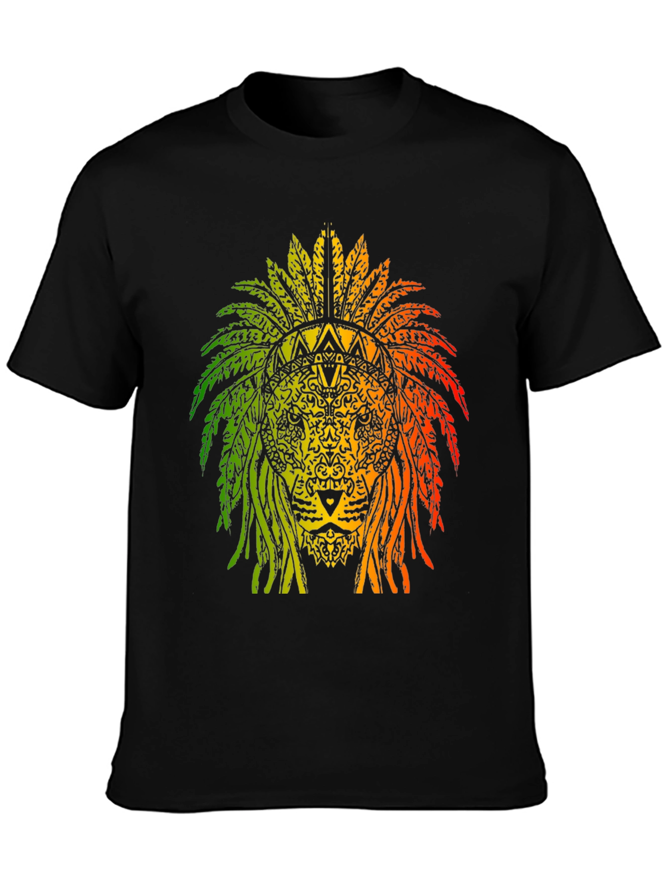 Rasta Lion Headdress Graphic T-Shirt