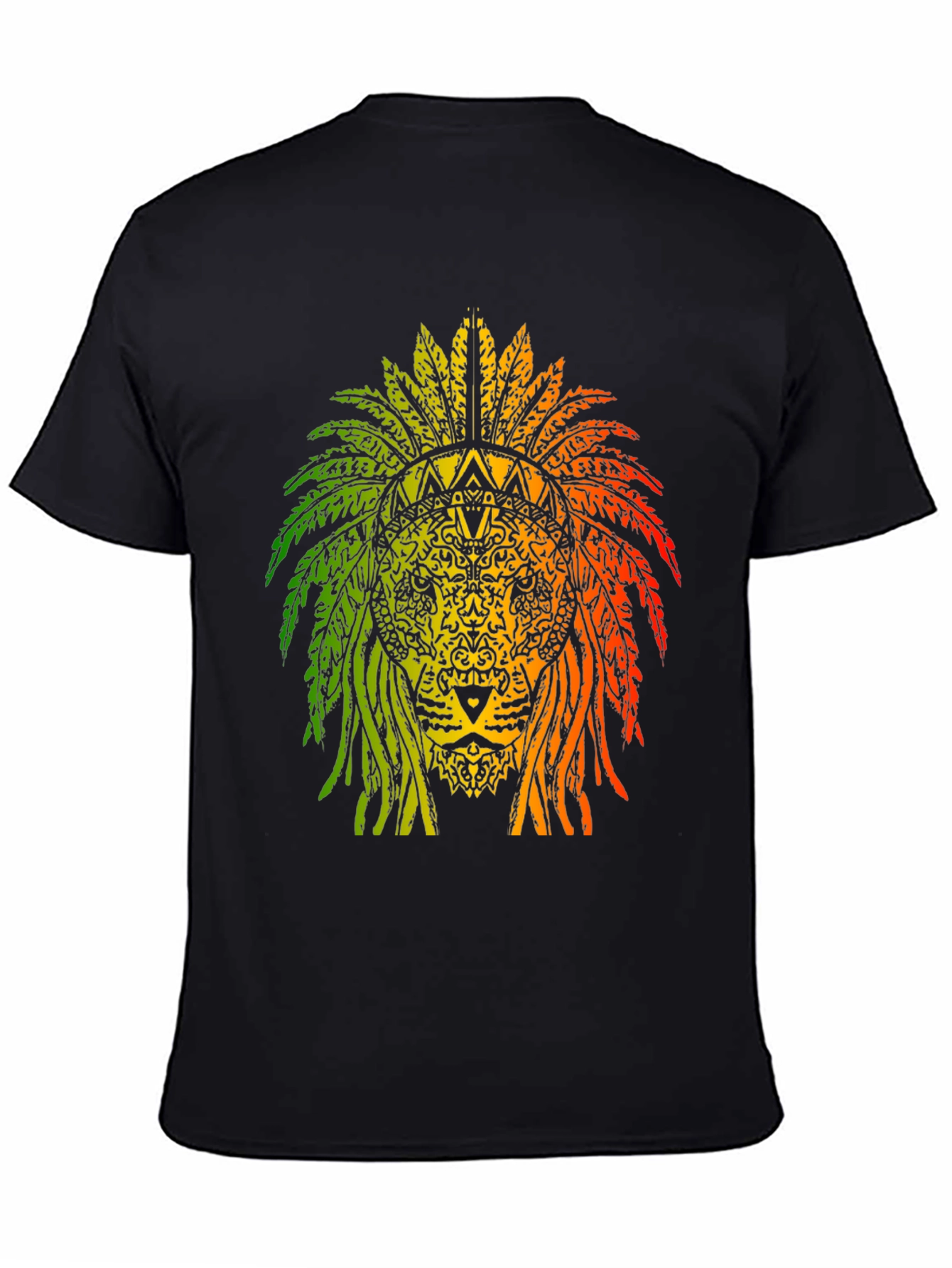 Rasta Lion Headdress Graphic T-Shirt