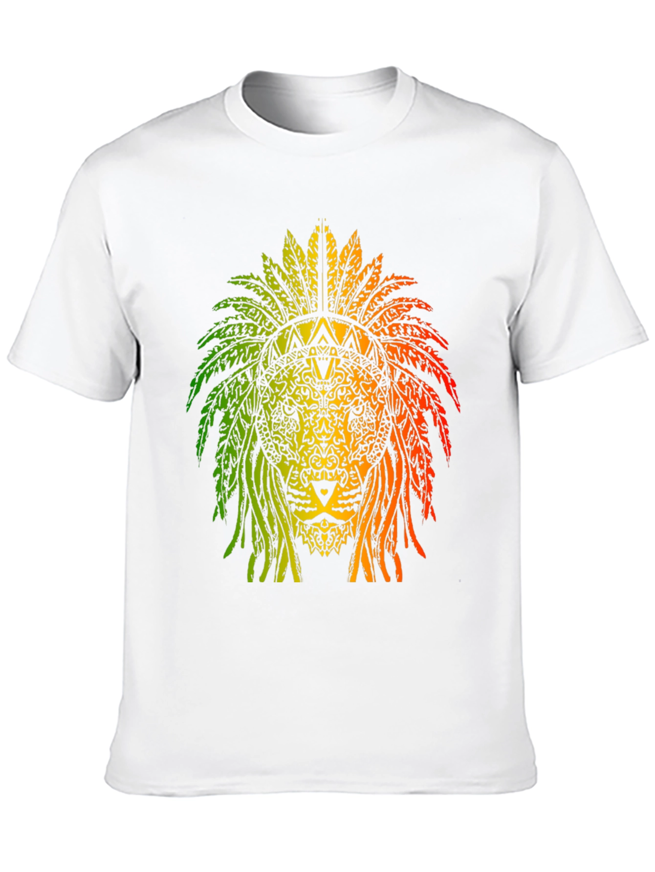Rasta Lion Headdress Graphic T-Shirt