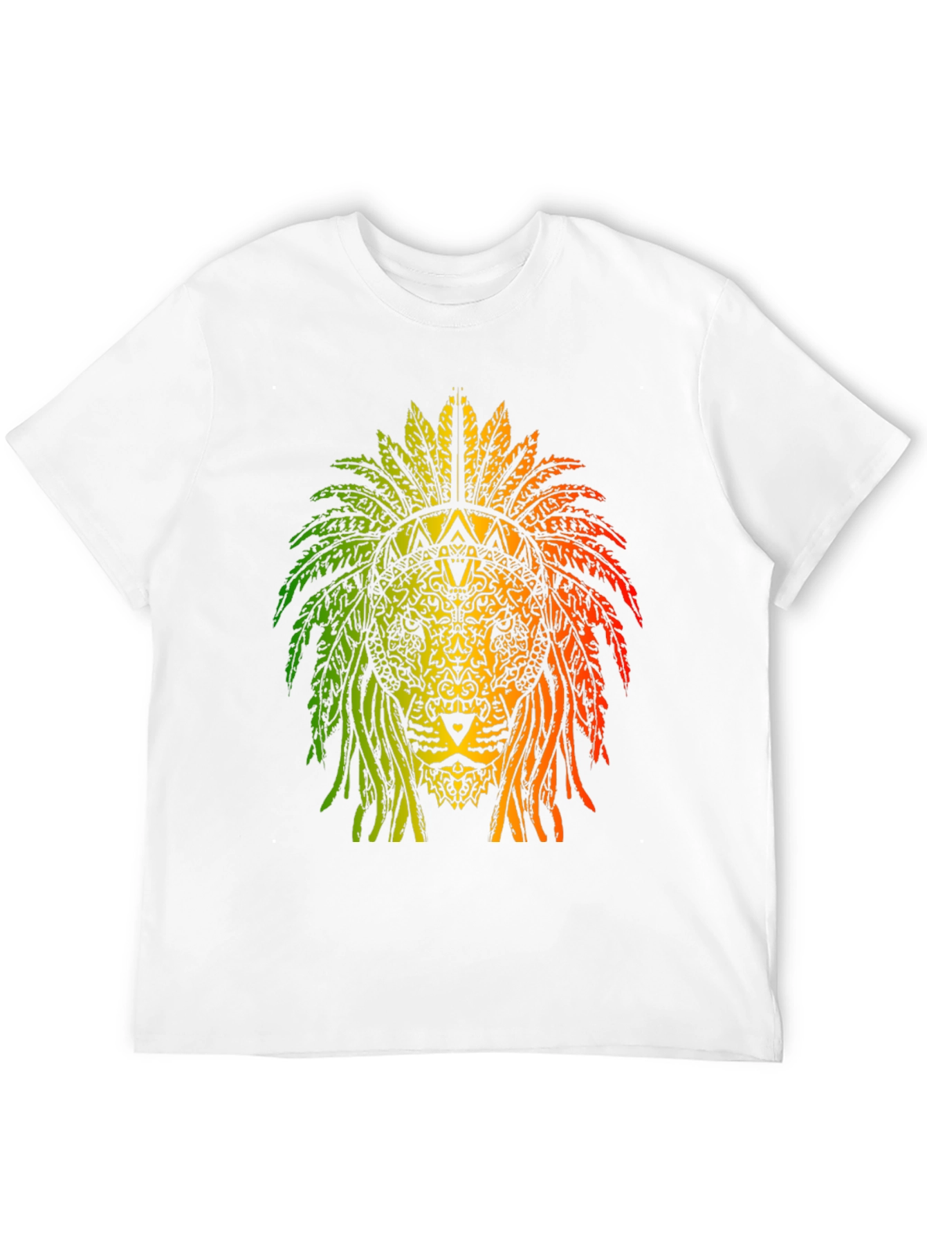 Rasta Lion Headdress Graphic T-Shirt