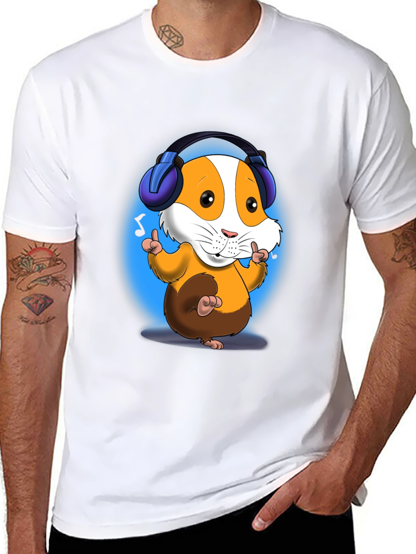DJ Hamster T-Shirt - Cartoon Animal Design
