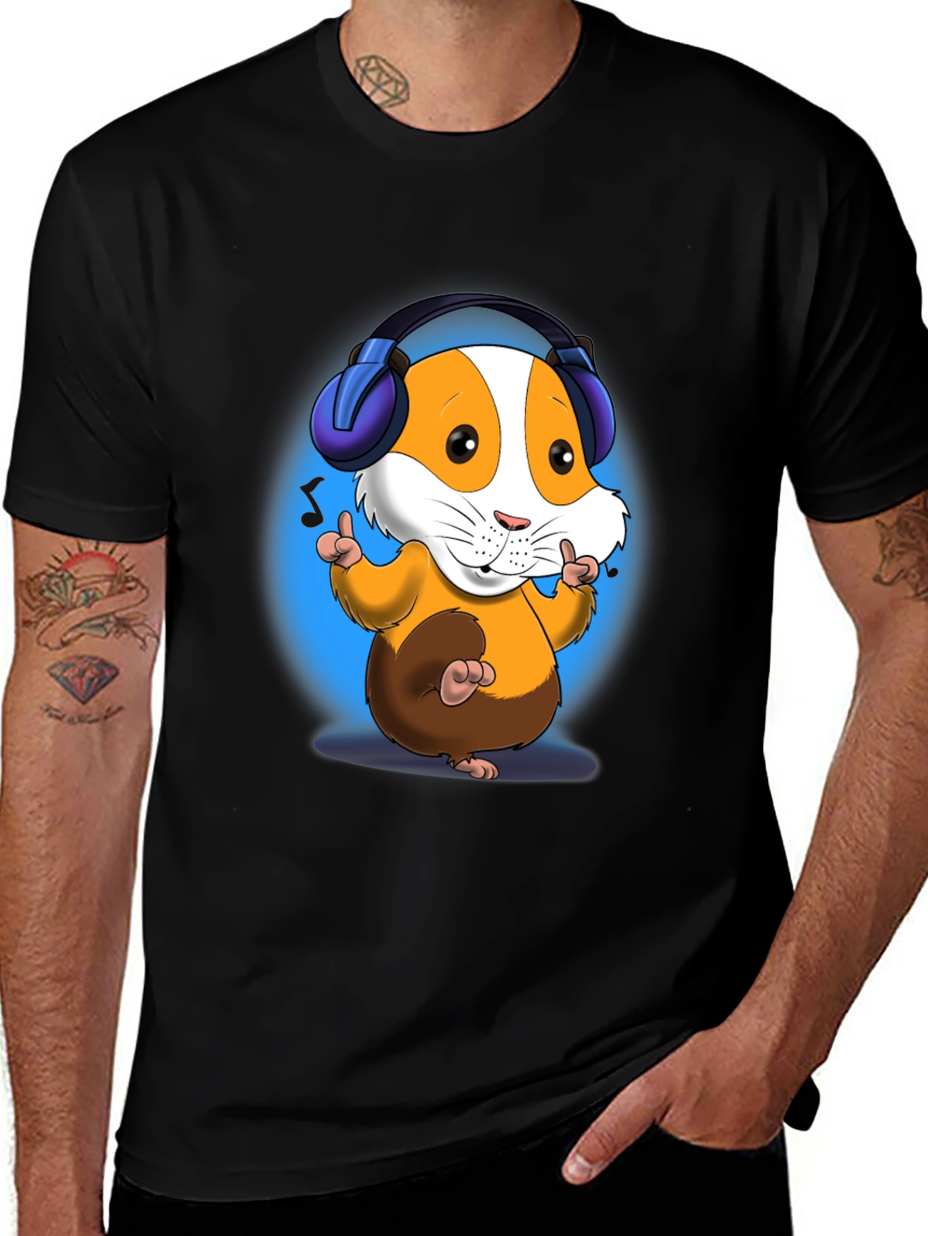 DJ Hamster T-Shirt - Cartoon Animal Design