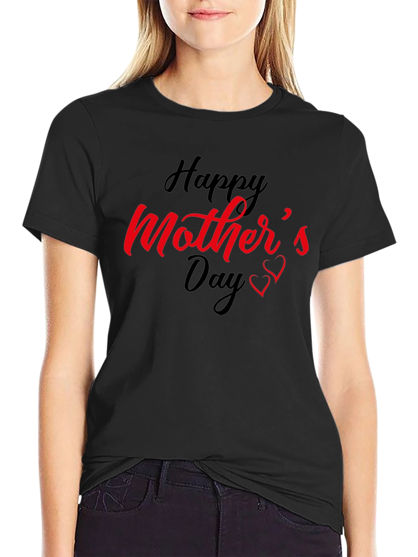 Happy Mothers Day Black T-Shirt