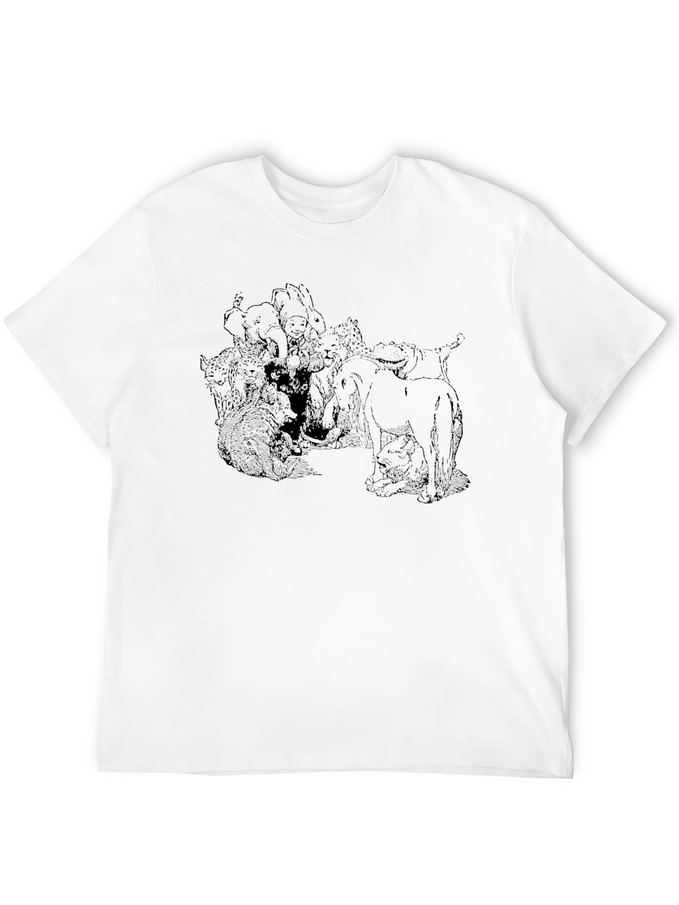 Unique Graphic Print Mens Black T-Shirt