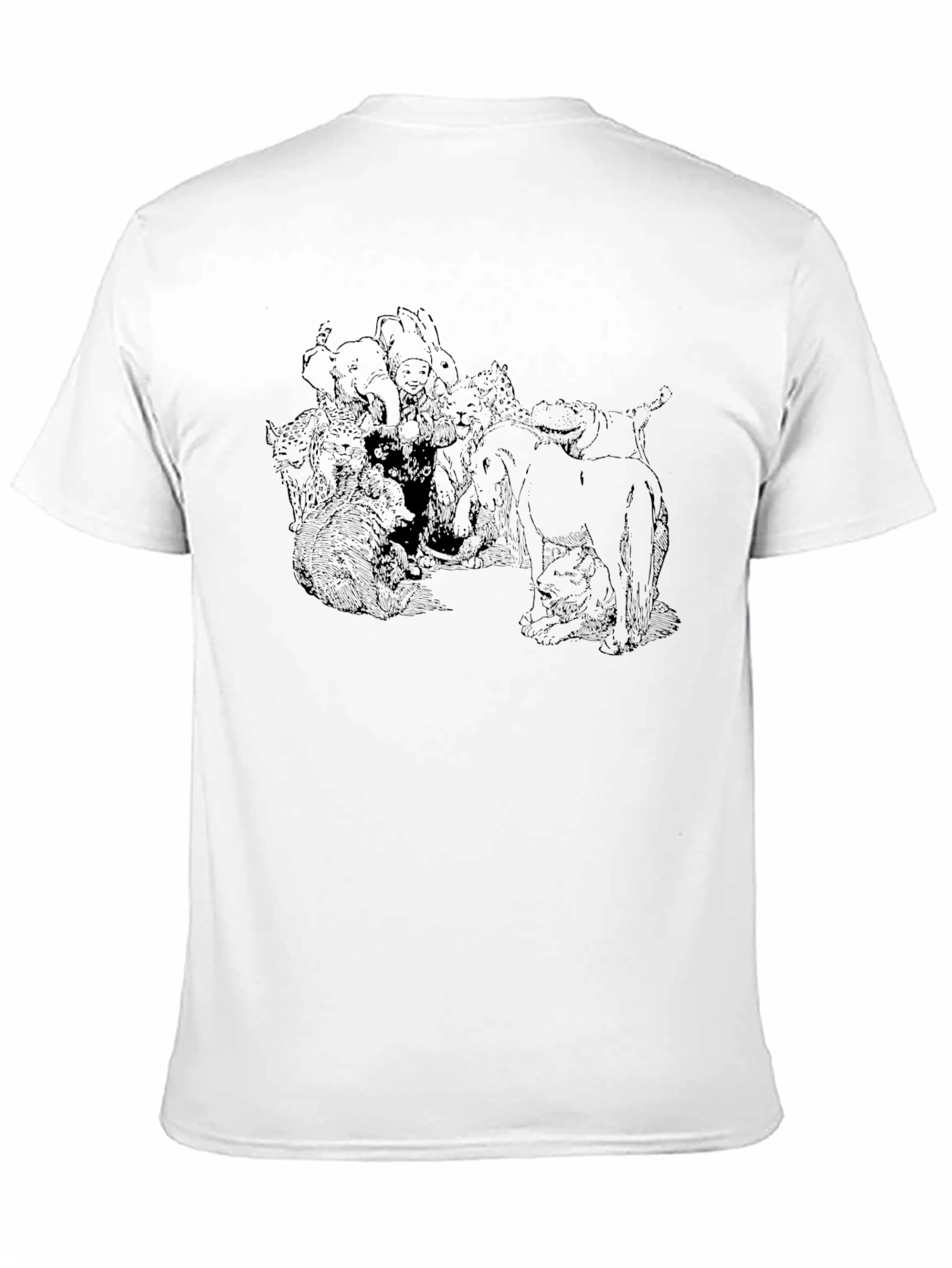 Unique Graphic Print Mens Black T-Shirt