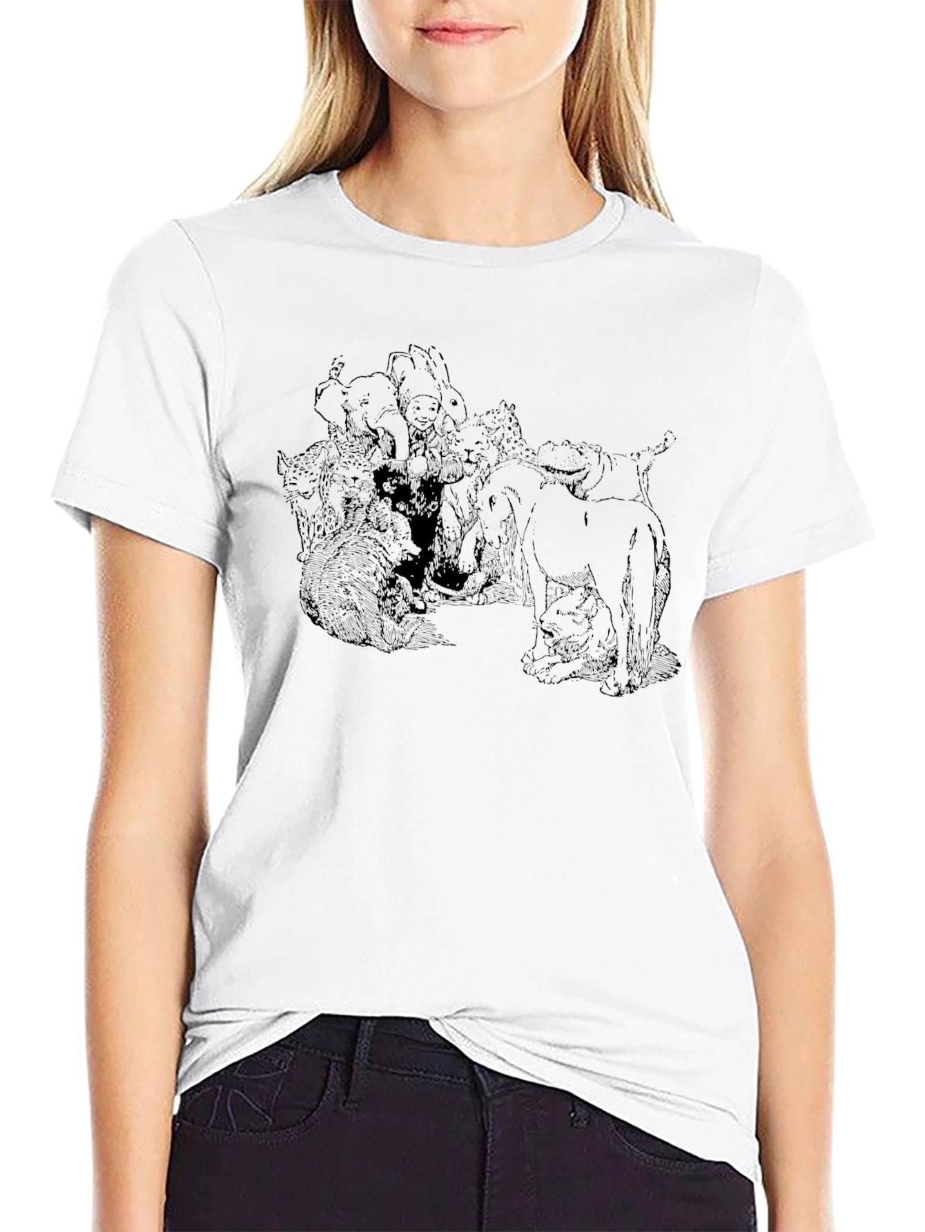 Unique Graphic Print Mens Black T-Shirt