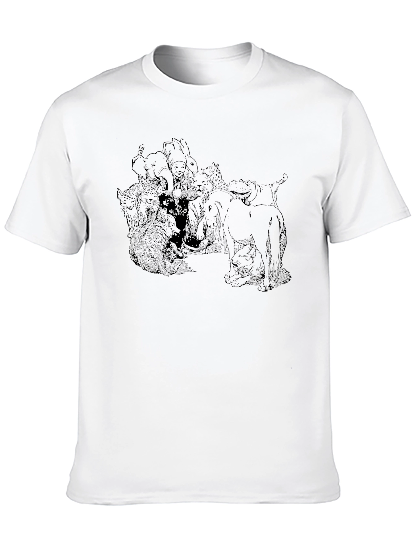 Unique Graphic Print Mens Black T-Shirt
