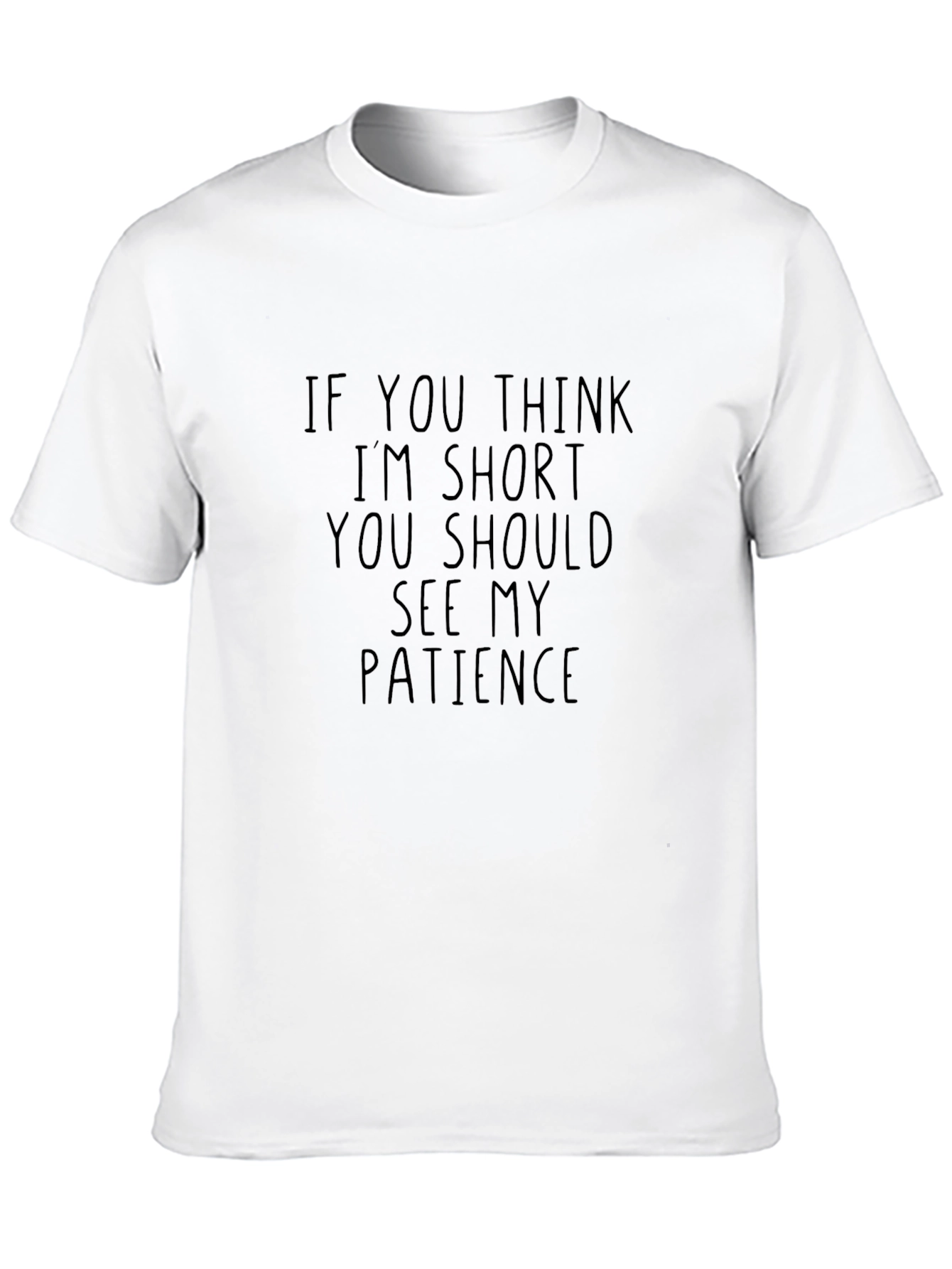Humorous Short Patience Black T-Shirt