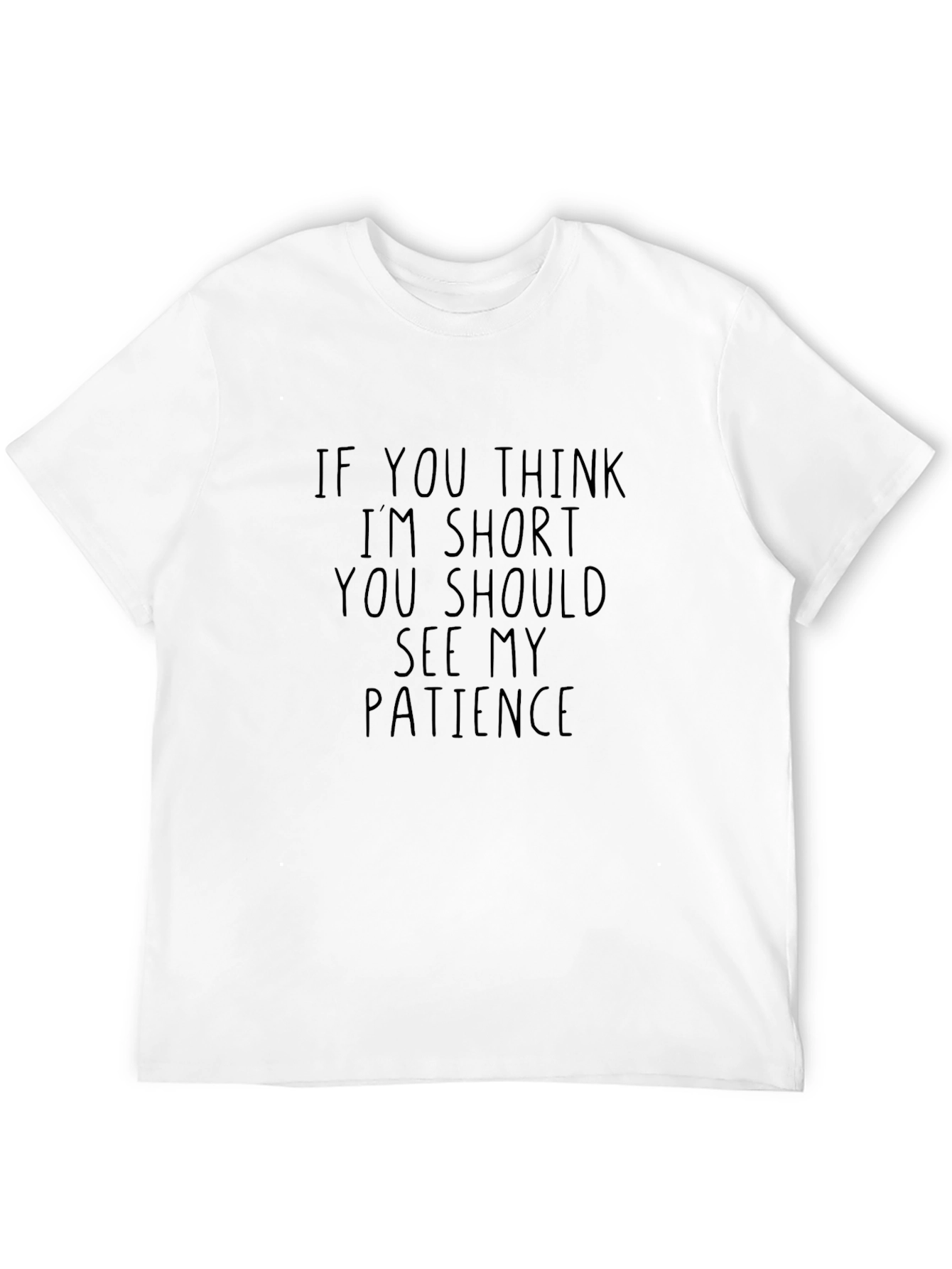 Humorous Short Patience Black T-Shirt