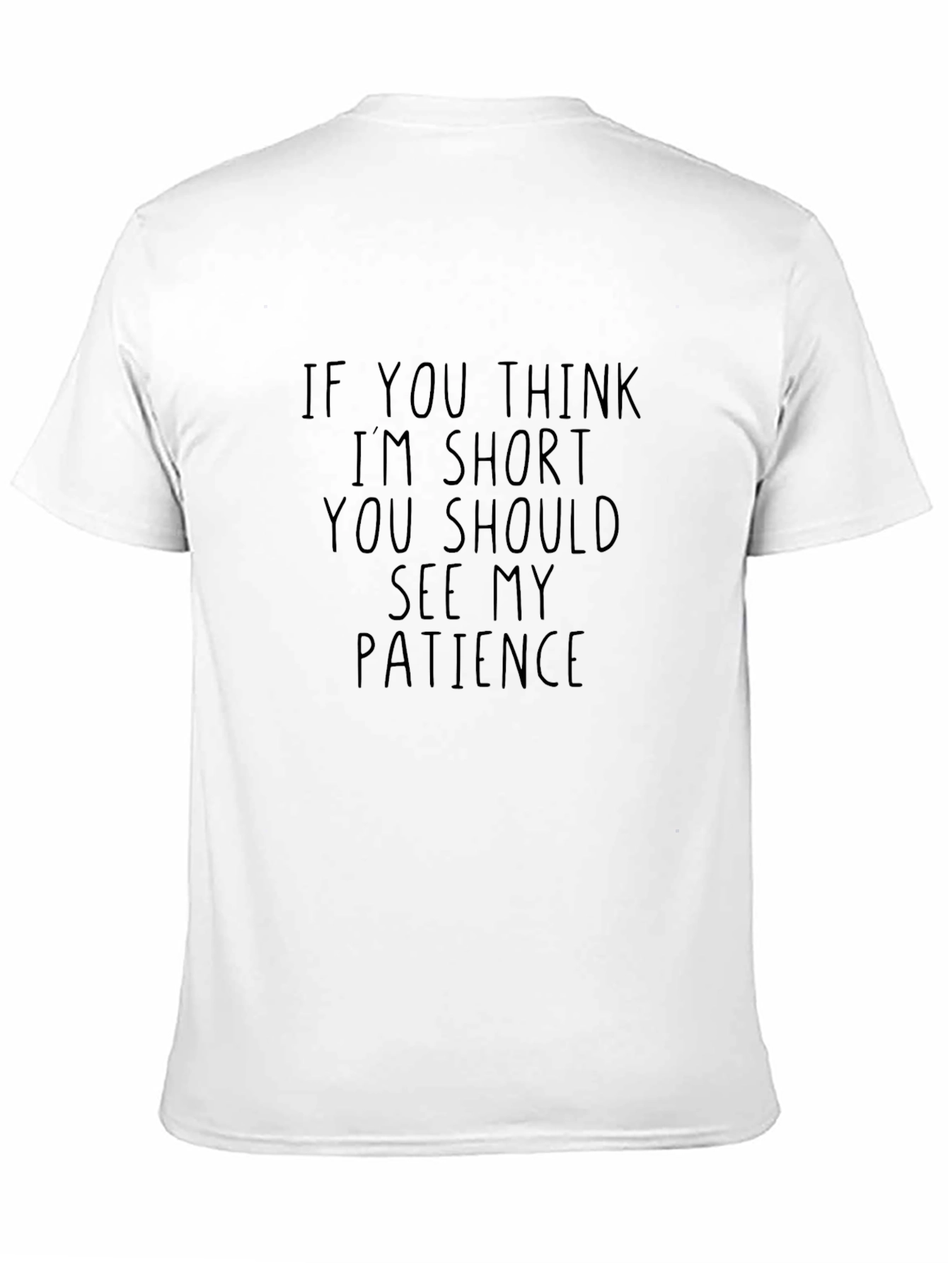 Humorous Short Patience Black T-Shirt