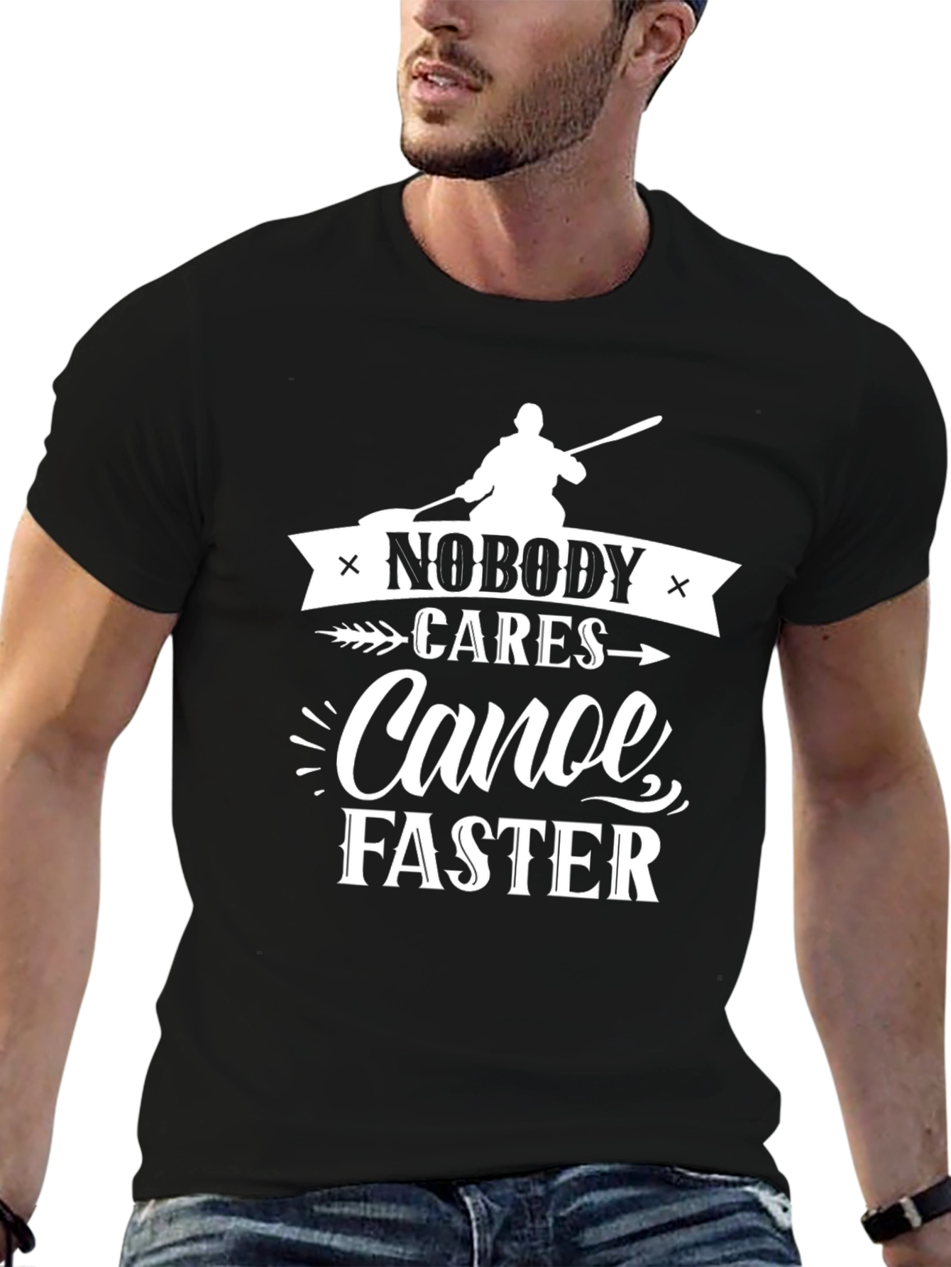 Nobody Cares Canoe Faster Graphic Tee