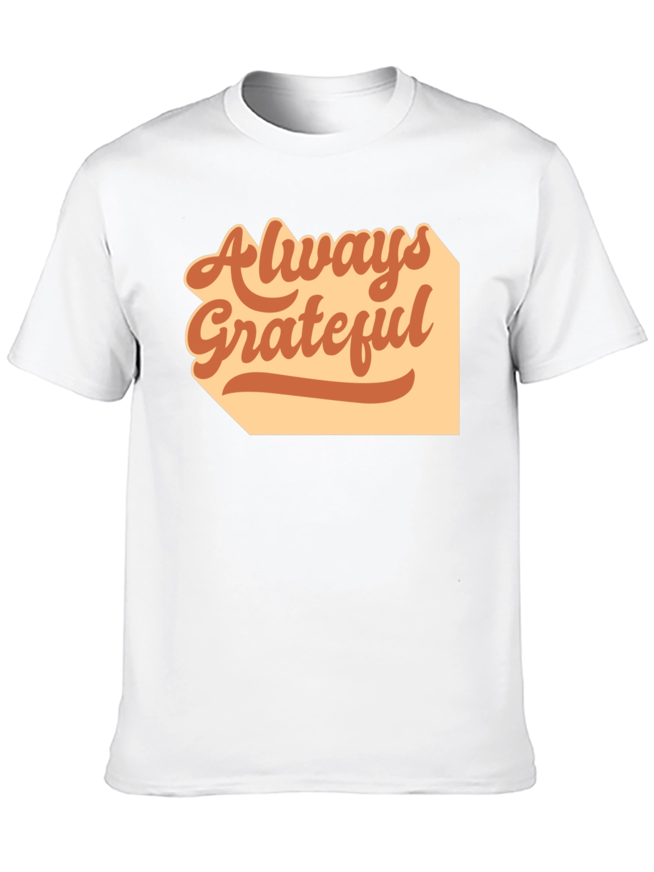 Always Grateful Graphic Tee - Casual Black T-Shirt