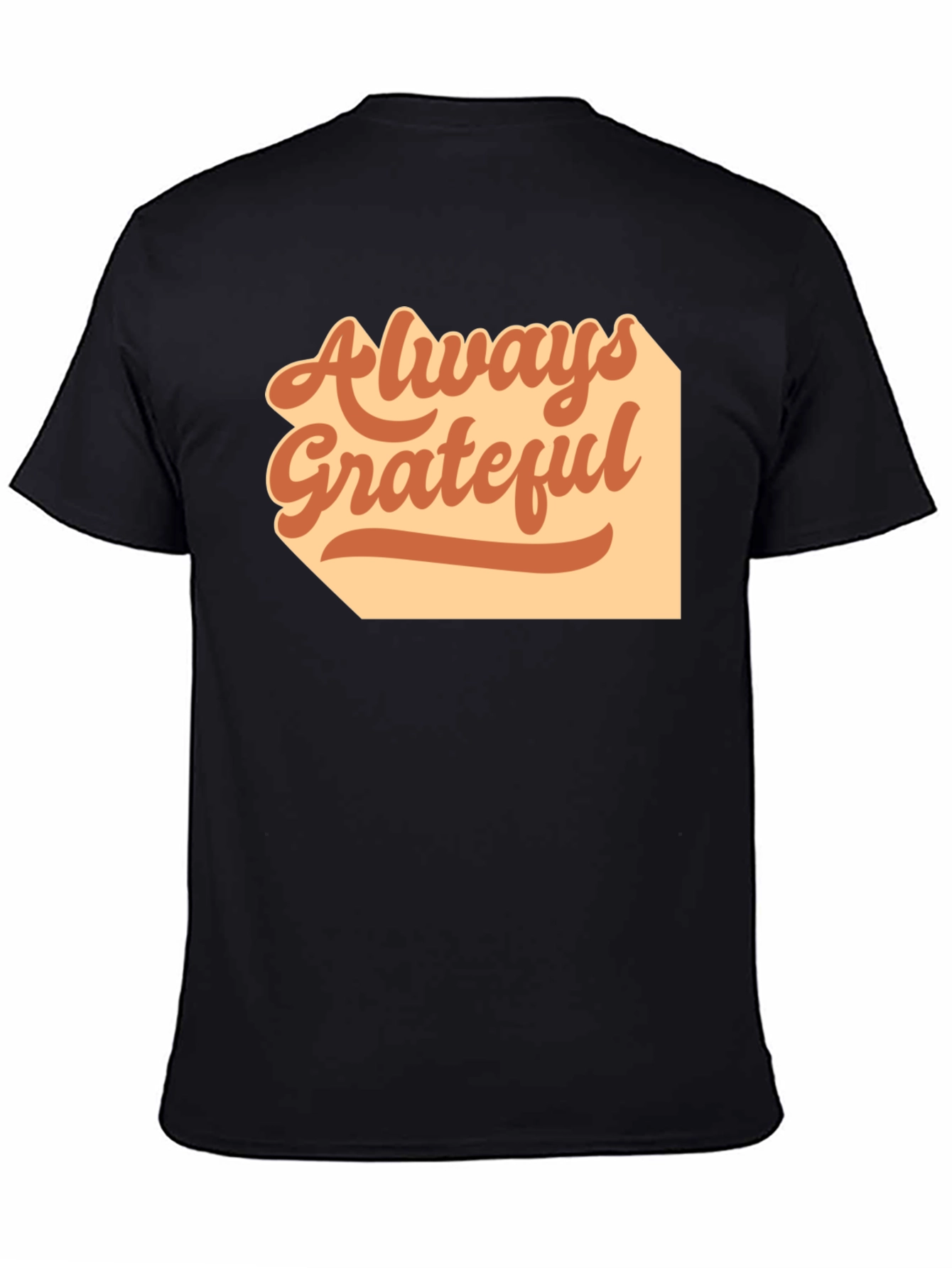Always Grateful Graphic Tee - Casual Black T-Shirt