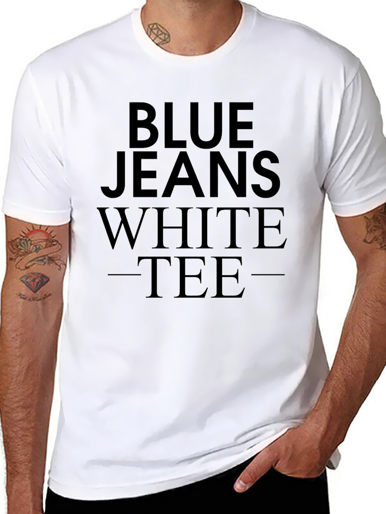Blue Jeans White Tee T-Shirt