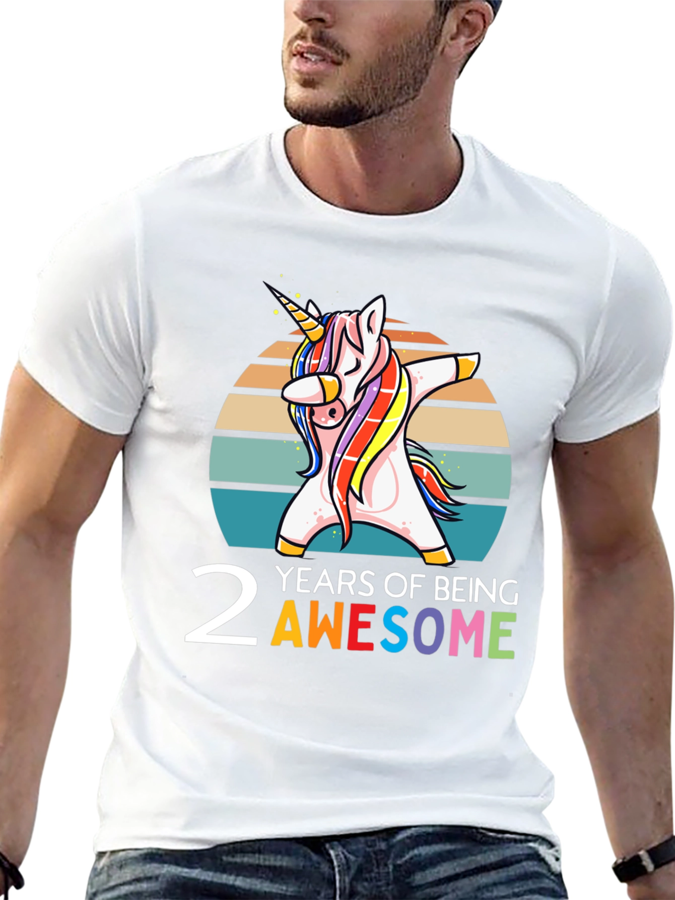 2nd Birthday Unicorn Dabbing T-Shirt