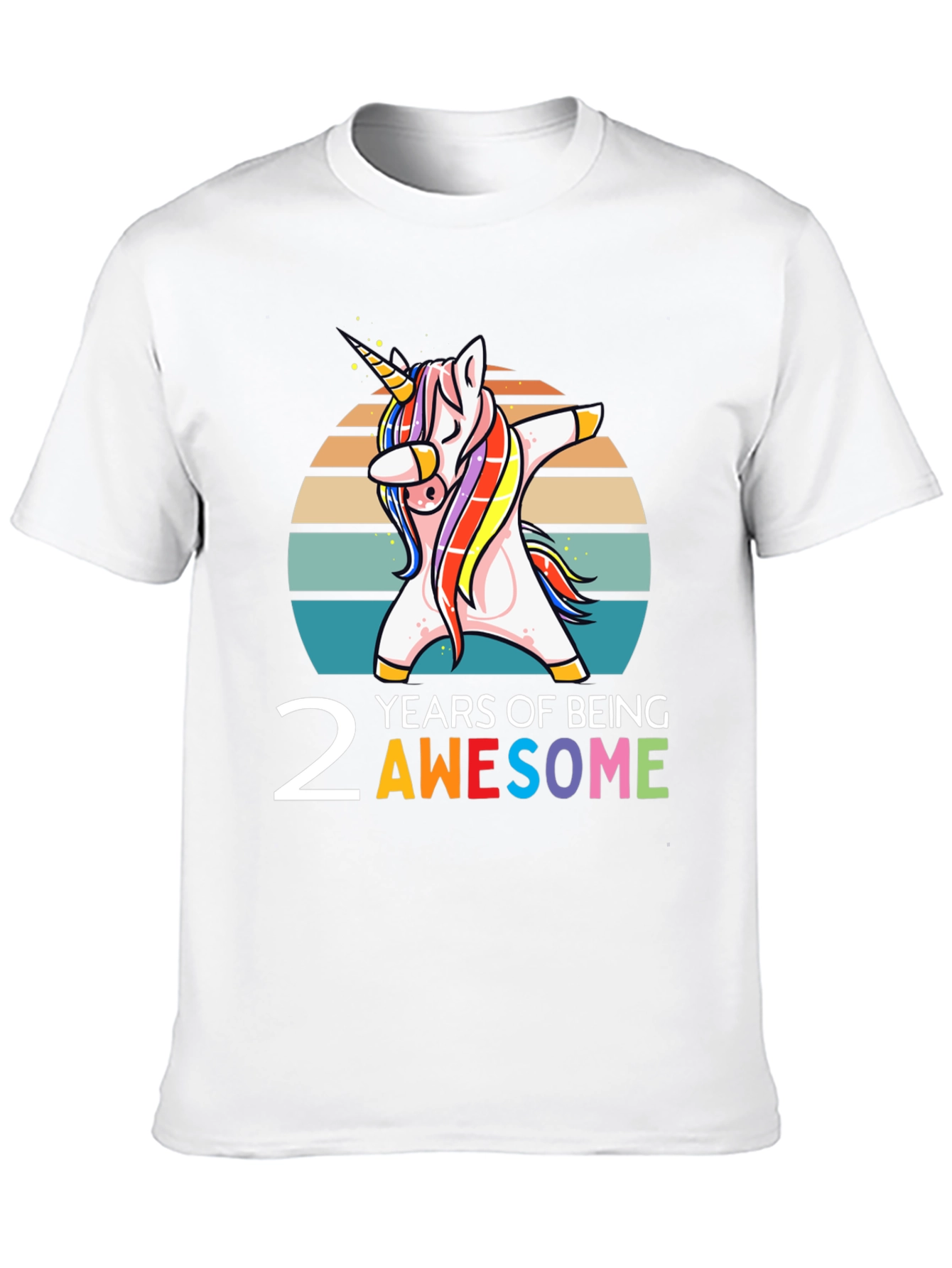 2nd Birthday Unicorn Dabbing T-Shirt