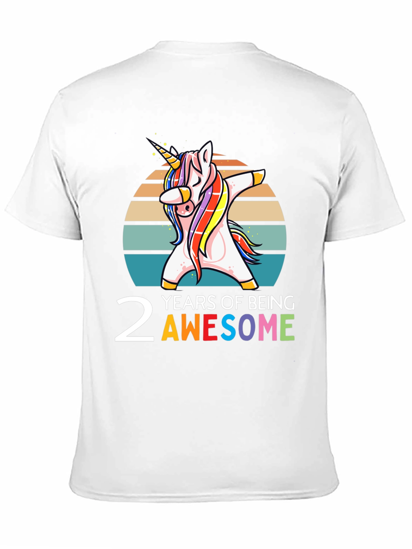 2nd Birthday Unicorn Dabbing T-Shirt