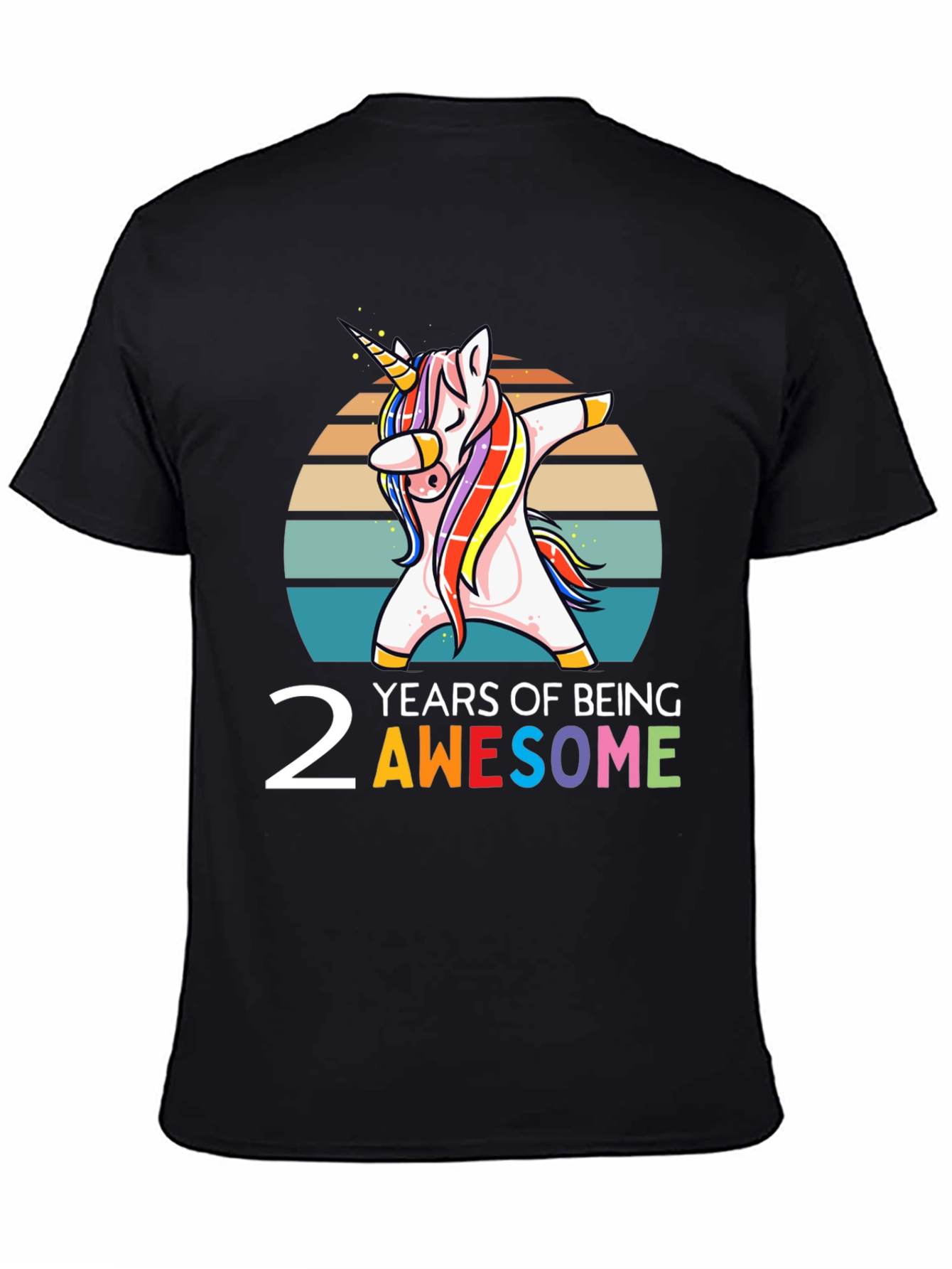 2nd Birthday Unicorn Dabbing T-Shirt