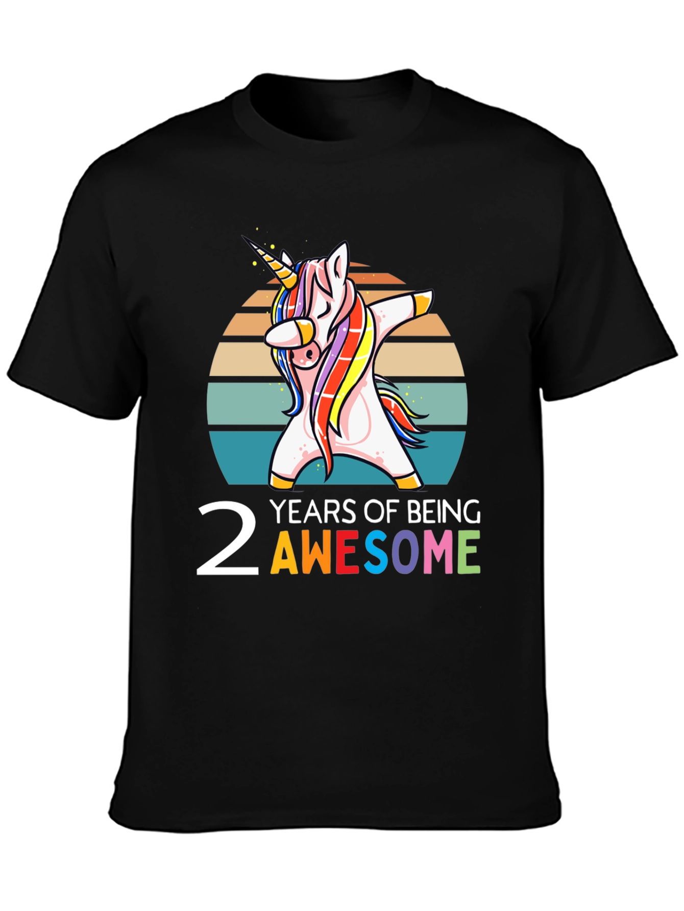2nd Birthday Unicorn Dabbing T-Shirt