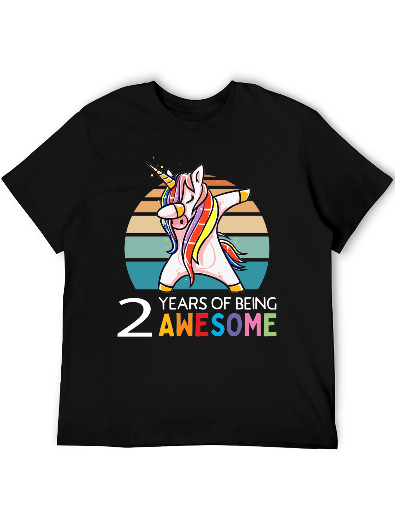 2nd Birthday Unicorn Dabbing T-Shirt