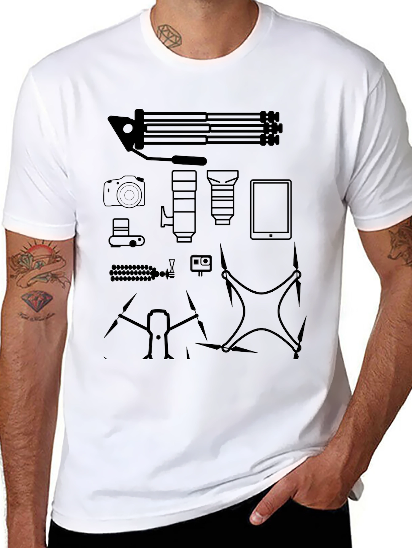 Photography Gear Black T-Shirt